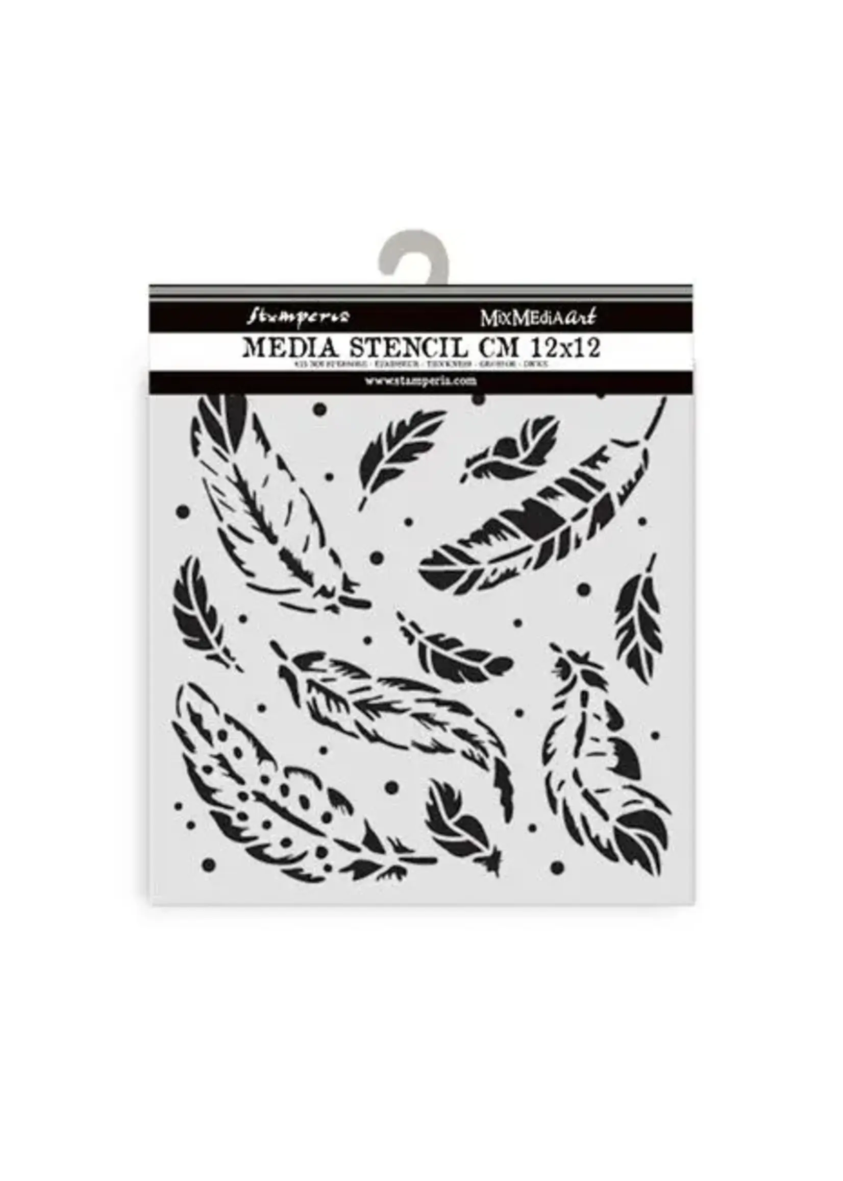 Herbarium Silvae Thick Stencil 12x12cm Feather Pattern (KSTDS67)