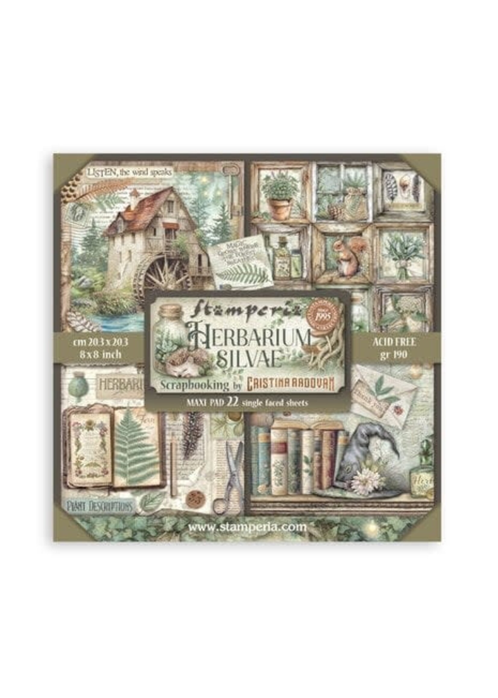 Herbarium Silvae 8x8 Inch Maxi Paper Pack (Single Face) (SBBSXB20)