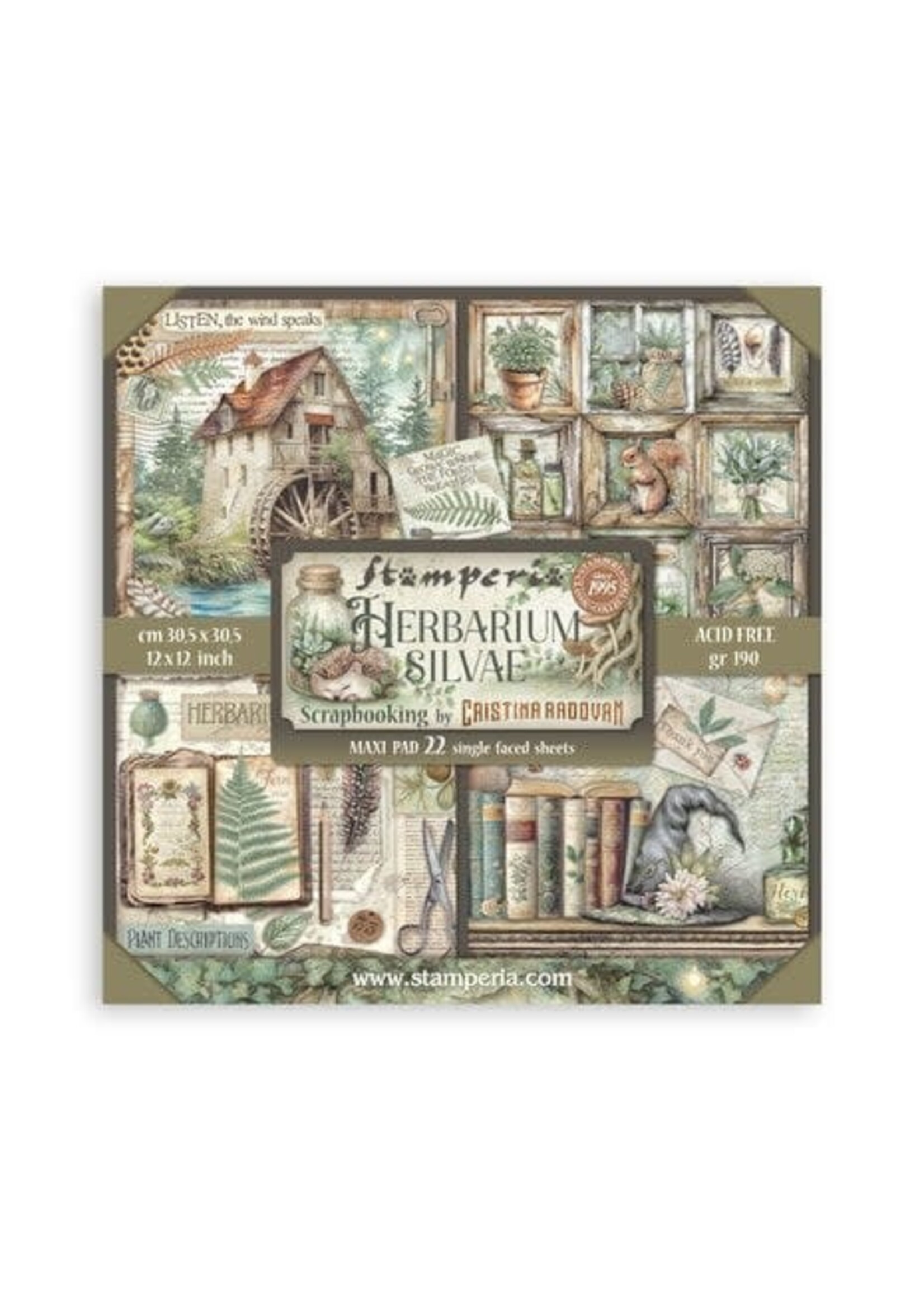 Herbarium Silvae 12x12 Inch Maxi Paper Pack (Single Face) (SBBXLB32)