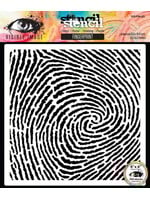 Time To Fly 6x6 Inch Stencil Fingerprint (VIS-FIN-03)