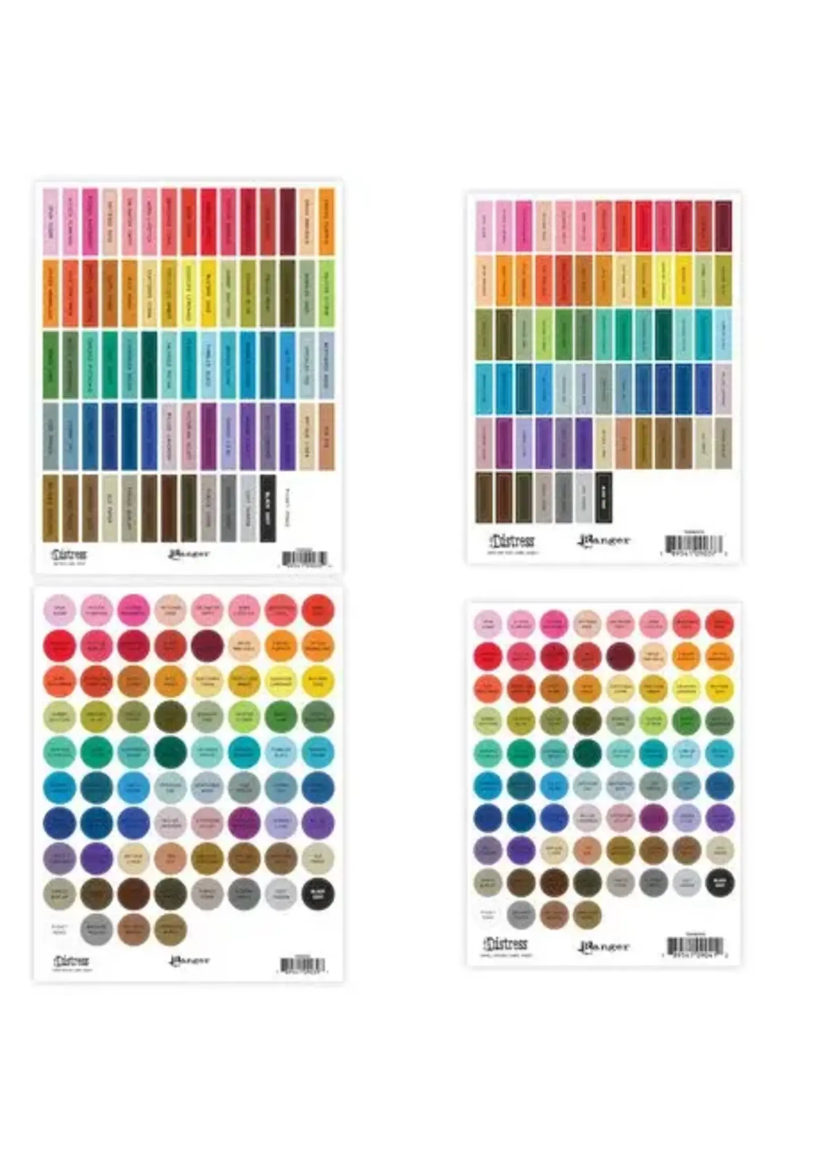 Tim Holtz Distress Label Assortment Sheets Black (4pcs) (TDA93374)