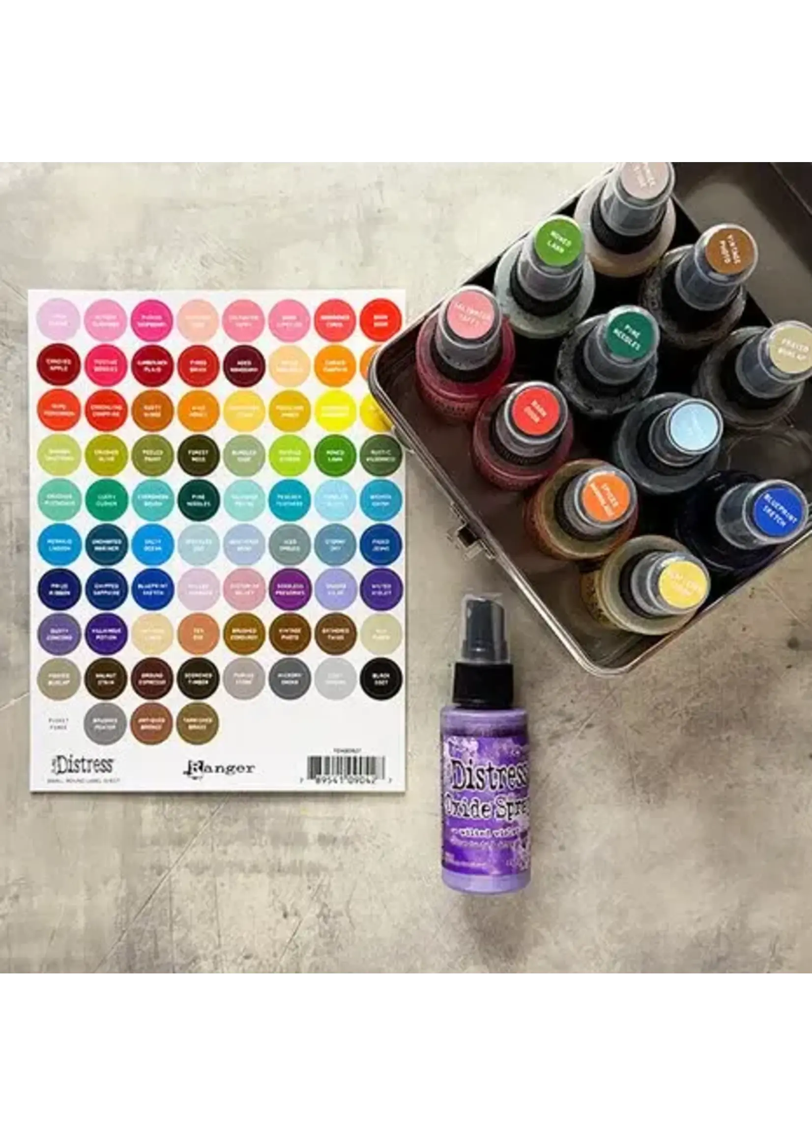 Tim Holtz Distress Small Round Label Sheet White (TDA90427)