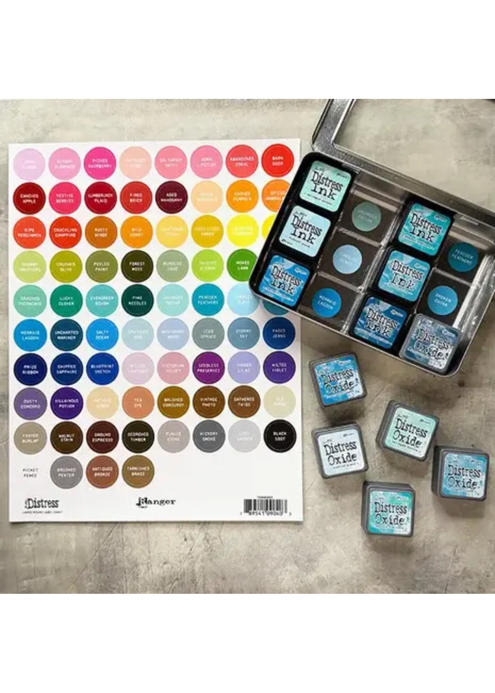 Tim Holtz Distress Large Round Label Sheet White (TDA90403)