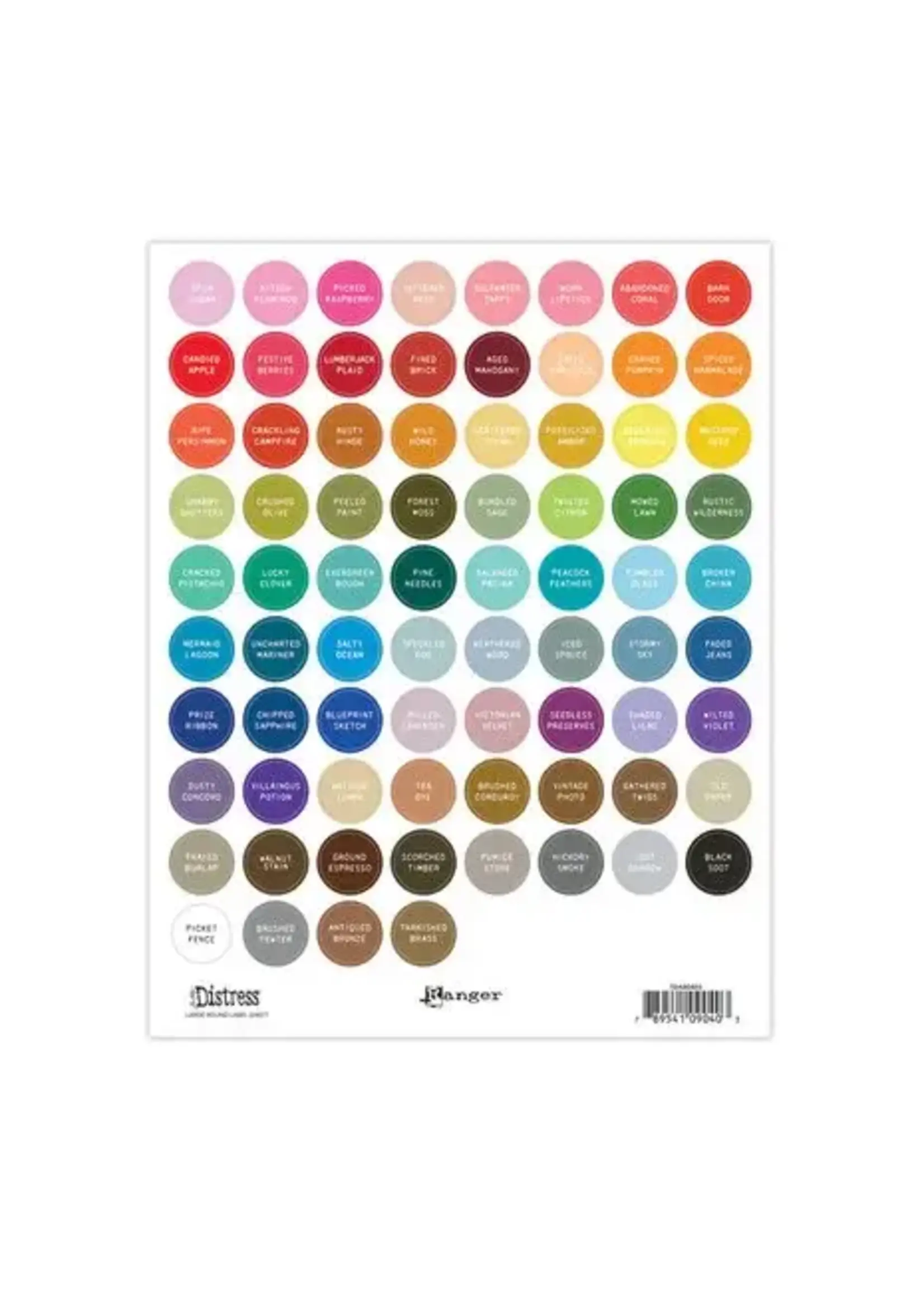 Tim Holtz Distress Large Round Label Sheet Black (TDA90397)
