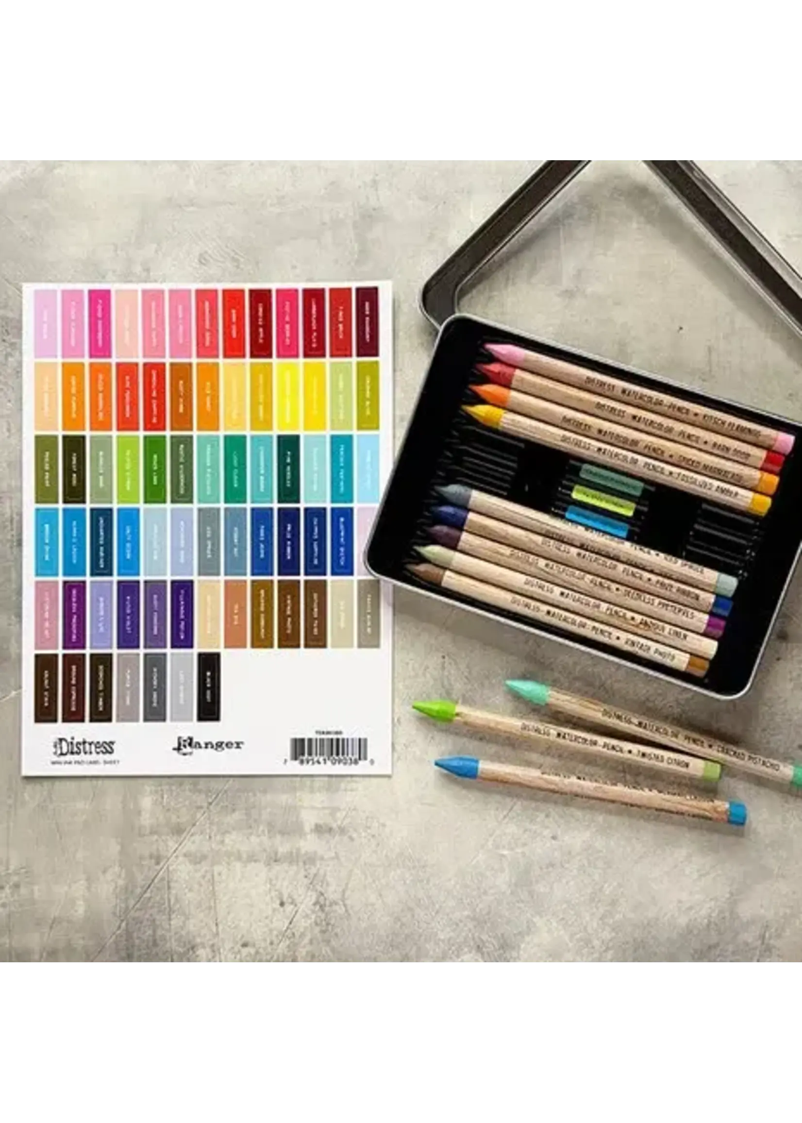 Tim Holtz Distress Mini Ink Pad Label Sheet White (TDA90380)