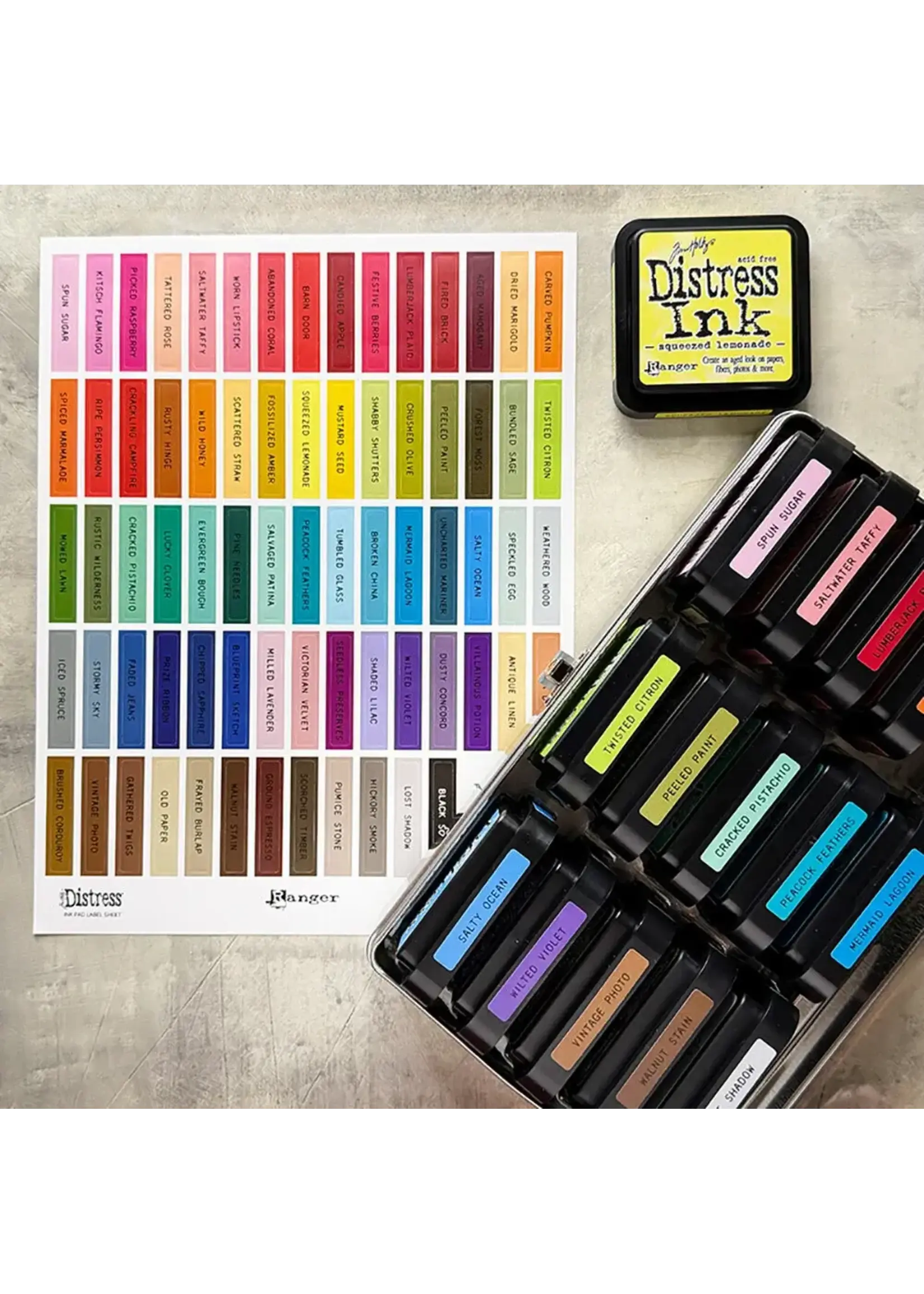 Tim Holtz Distress Ink Pad Label Sheet Black (TDA90359)