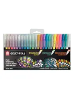 Sakura • Gelly roll gelpen Stardust glitter, Metallic shiny, Moonlight fluorescent 24stuks Sakura POXPGBMIX24