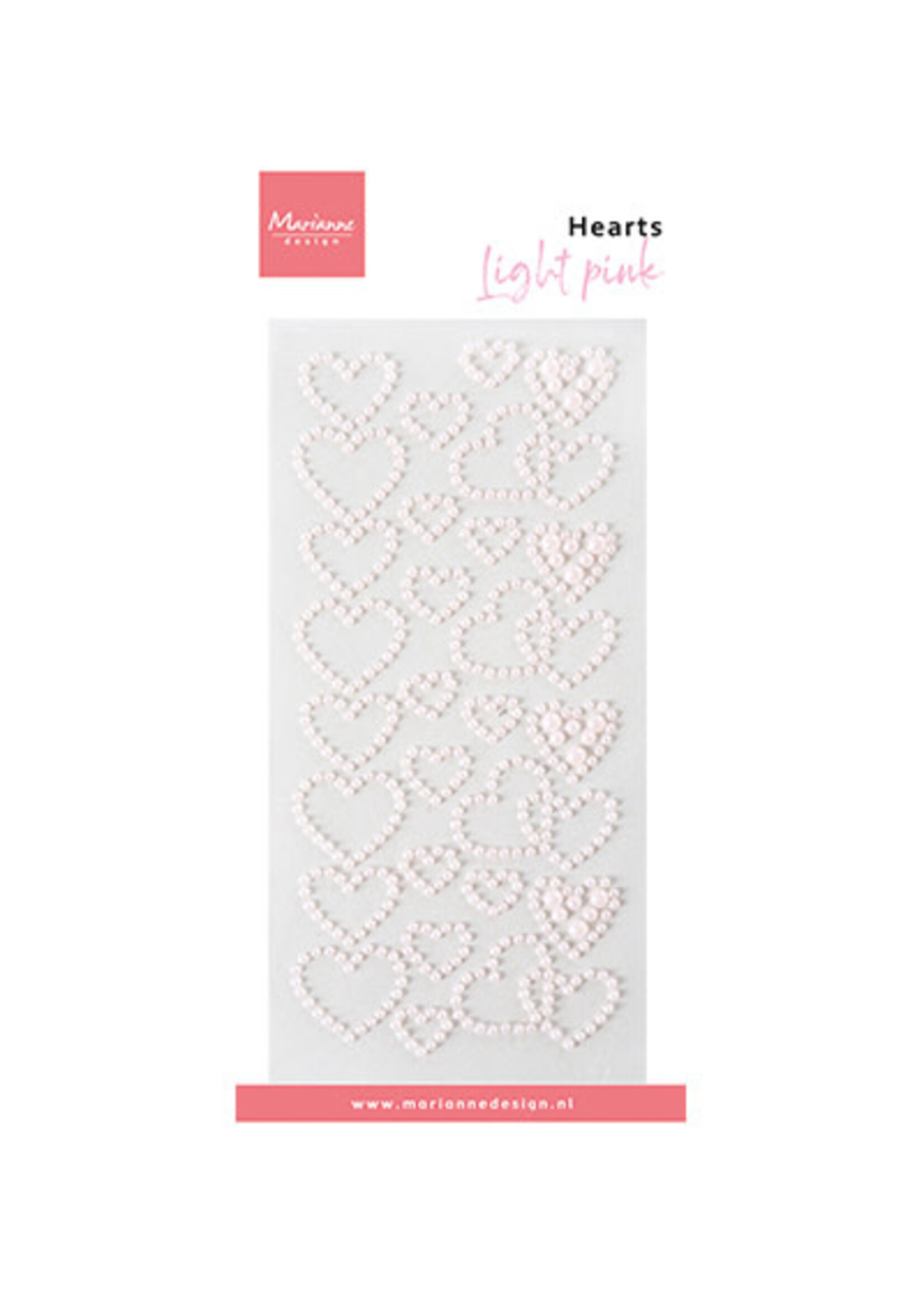 ‹› CA3220 - Hearts pearls - light pink