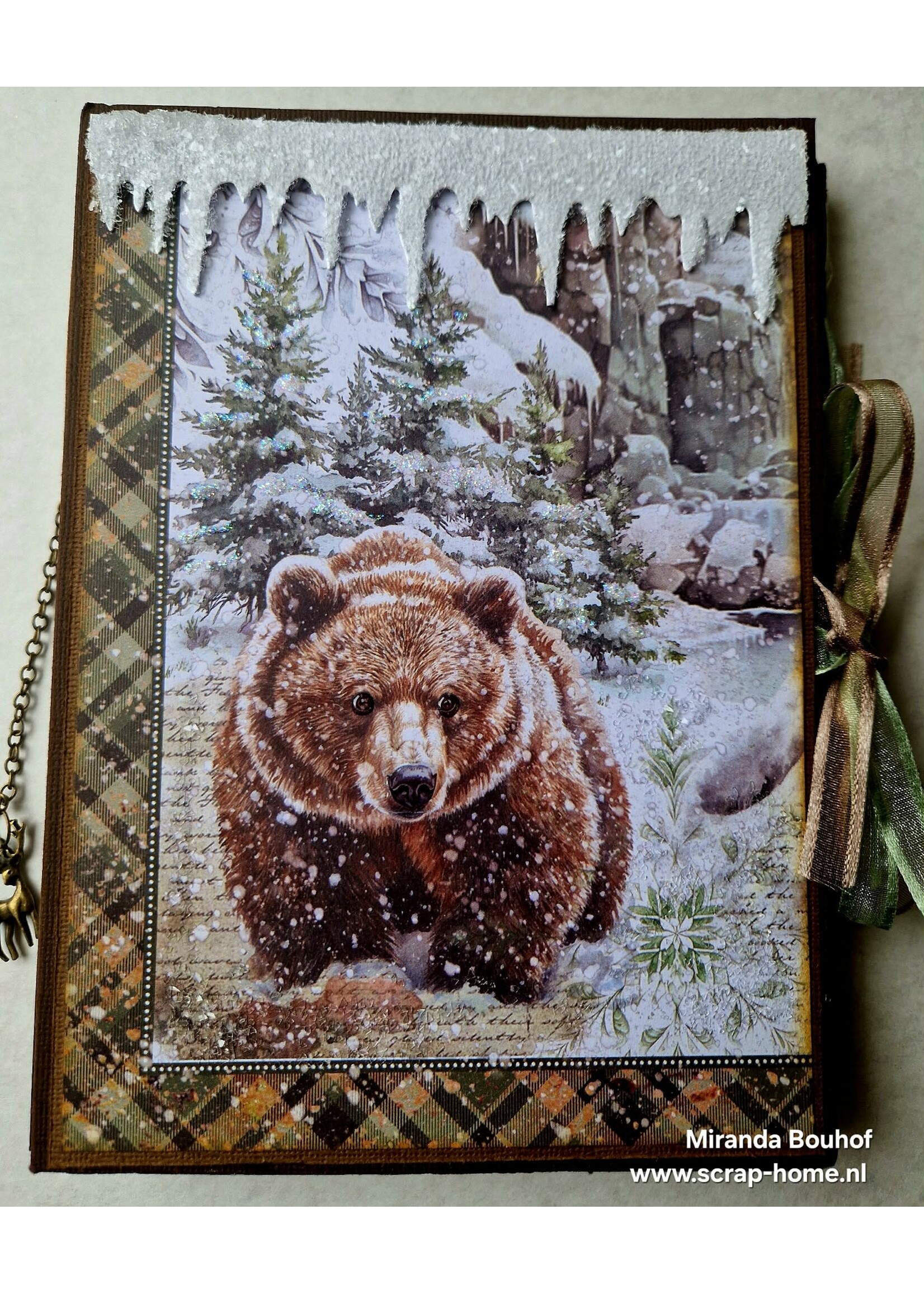 Forest Tales Mini Album Kaart vd kerstparty workshop