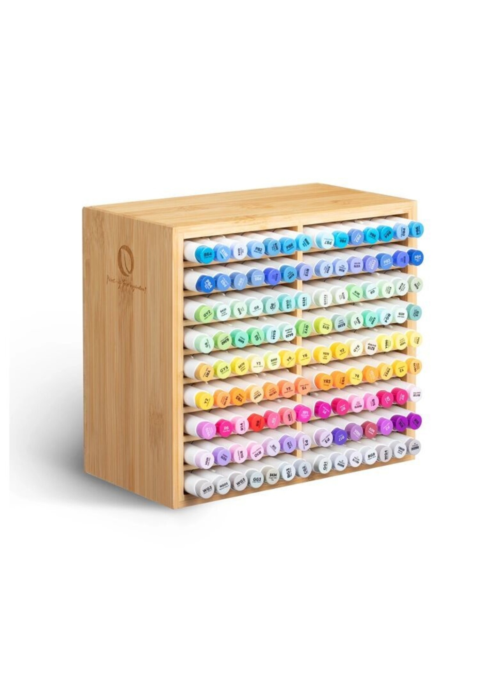 Ohuhu - Bamboo Marker Organizer - Voor 126 markers (zonder markers) Y30-80500-07 leverbaar medio/eind januari