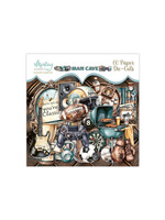 Papieren Stansen - Man Cave, 60 stuks leverbaar  rond 15 maart