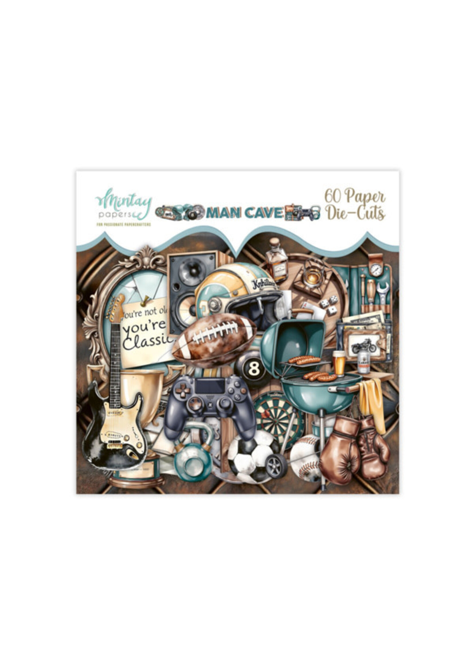 Papieren Stansen - Man Cave, 60 stuks leverbaar  rond 15 maart