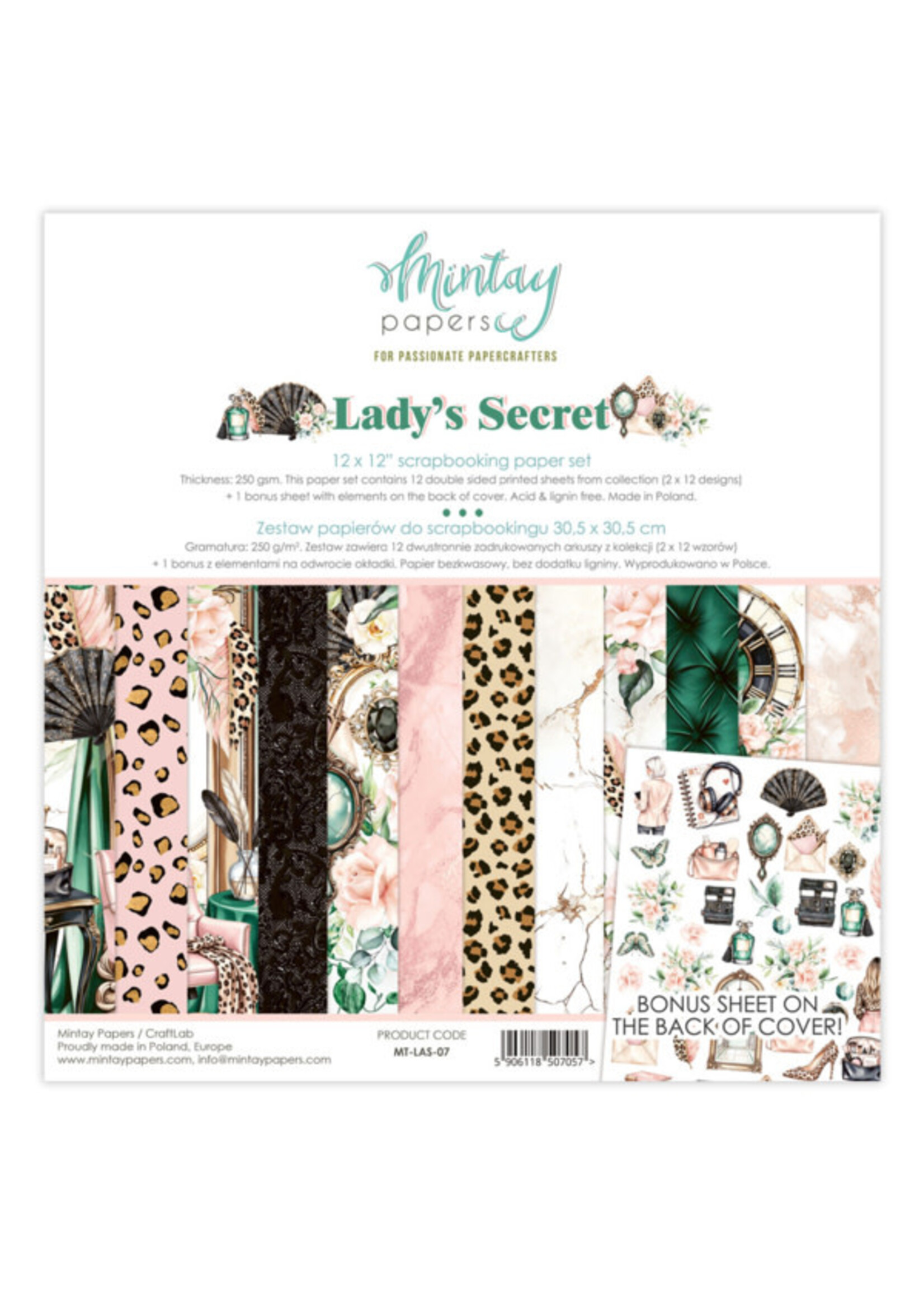 12 x 12 Papieren Set - Lady's Secret