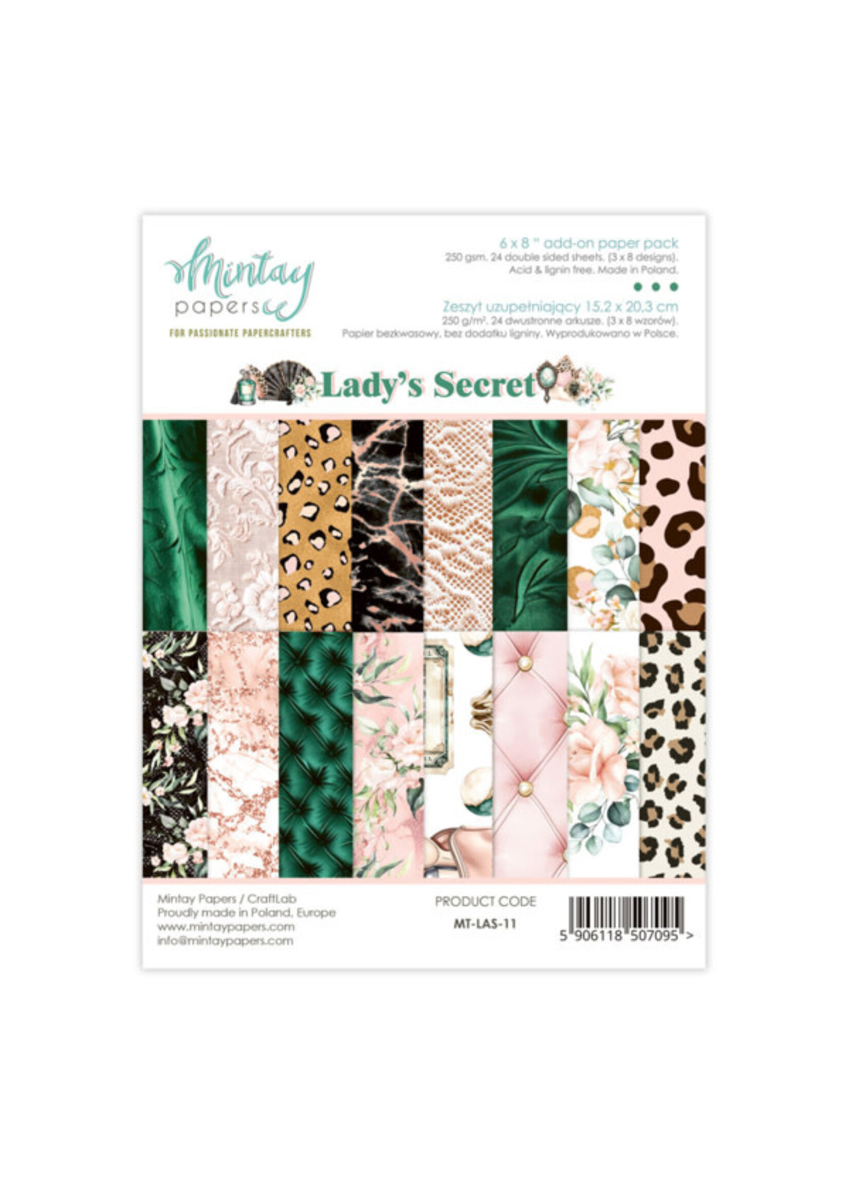 6 x 8 Aanvullend Papieren Blok - Lady's Secret