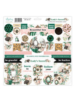 12 x 12 Chipboard Ephemera Vel - Lady's Secret