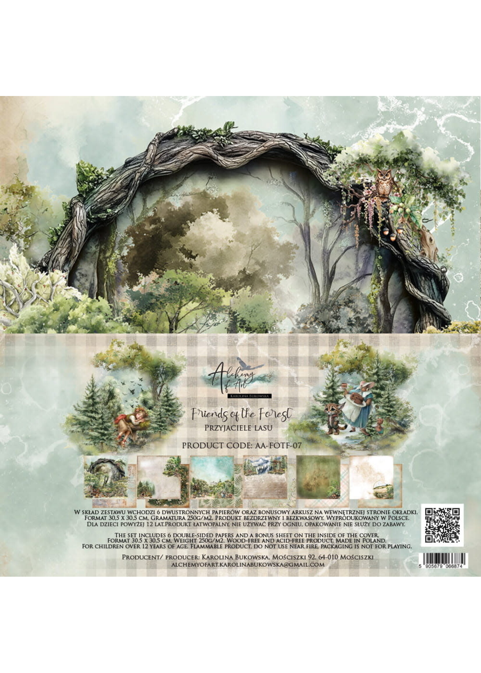 Friends of the Forest 12X12 AA-FOTF-07 Scrapbooking Papieren Set