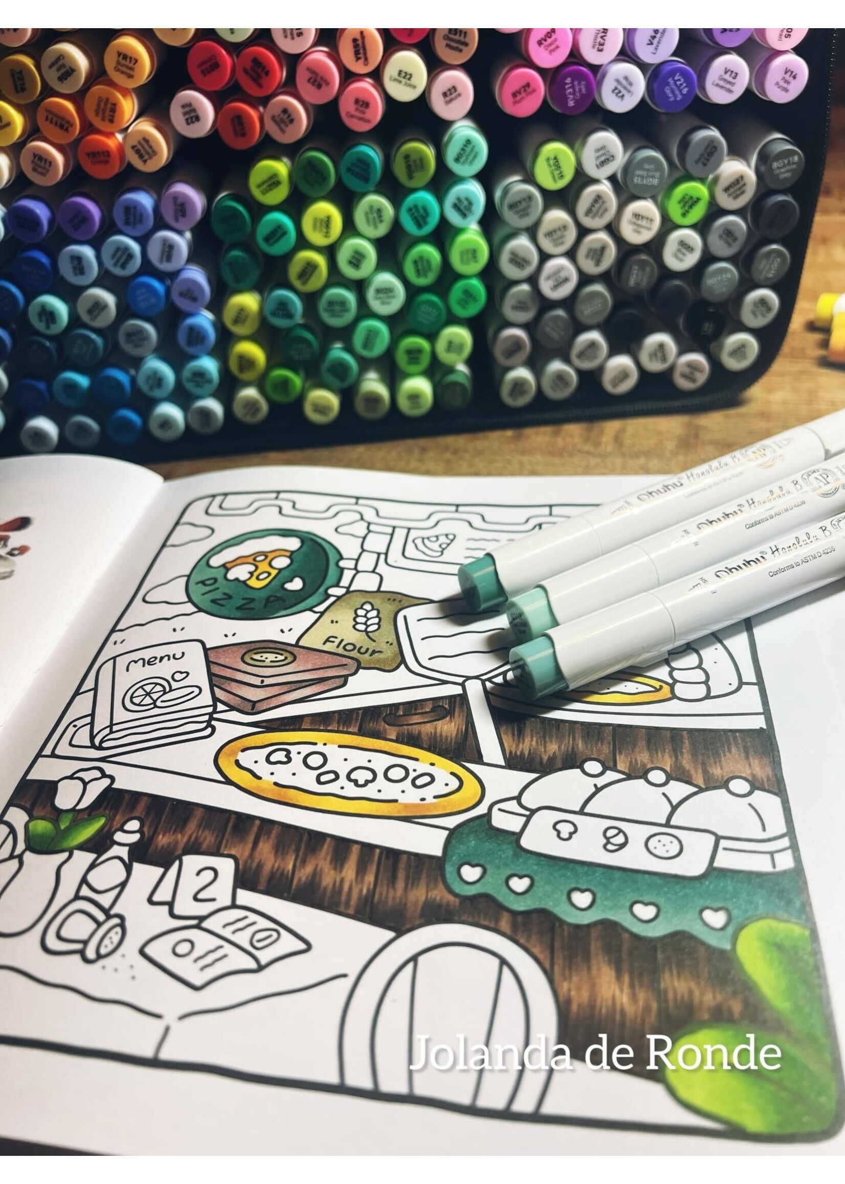 OHUHU Kleur workshop met Jolanda De Ronde 6 maart incl. kleurboek en gebruik van markers