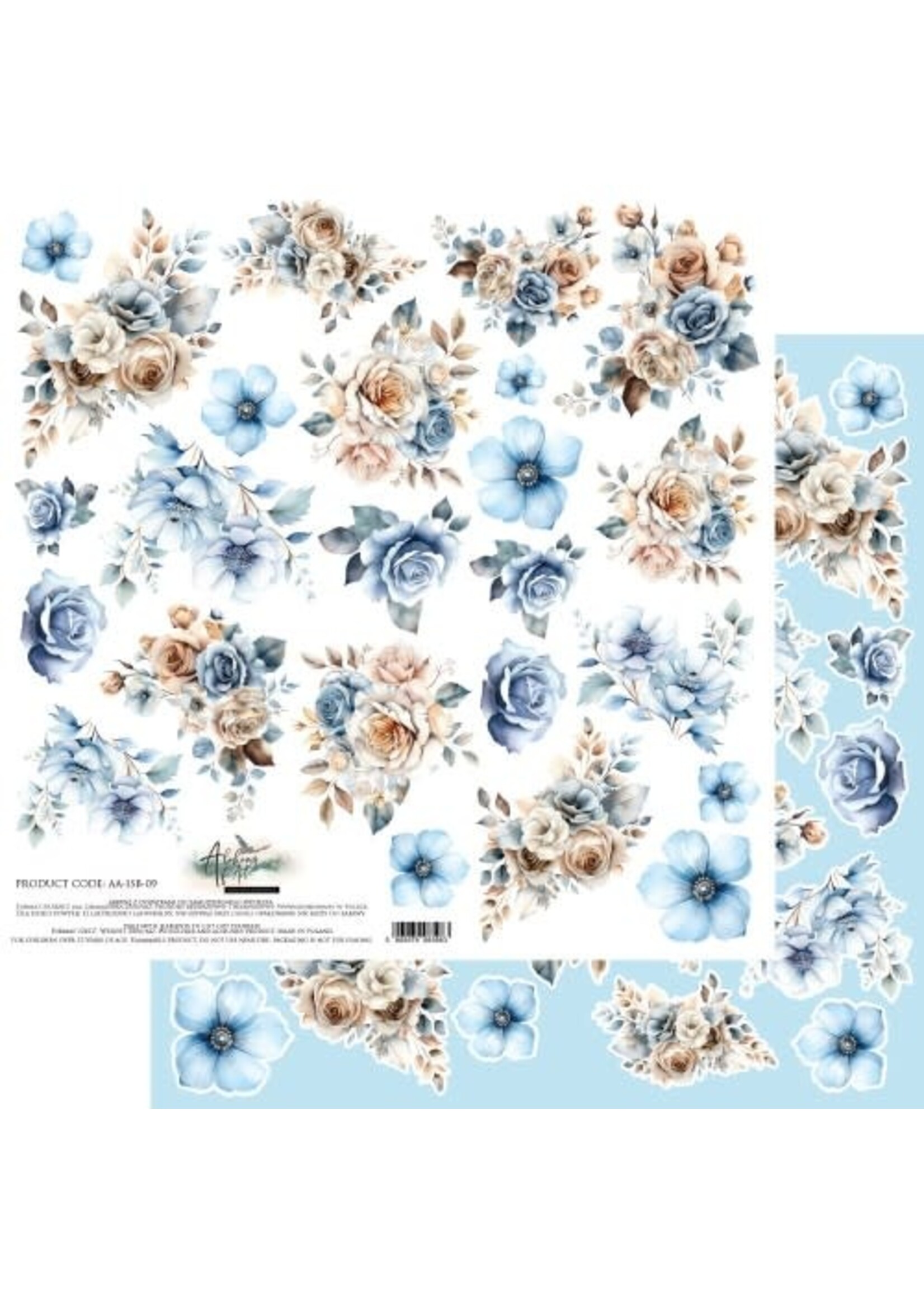 In shades of blue/ W odcieniach niebieskiego AA-ISB-09 12X12