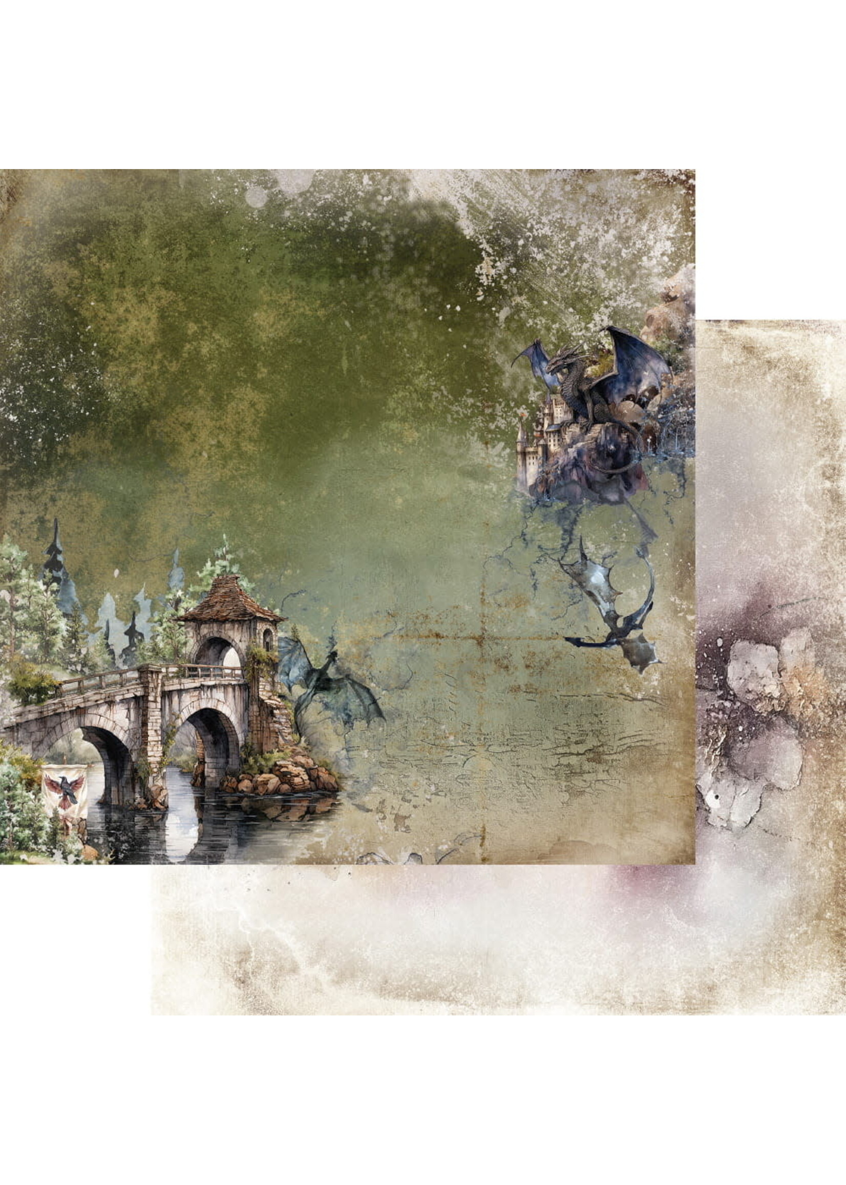 The Legends of the Dragons 12X12 Zestaw papierów do scrapbookingu AA-LOD-07