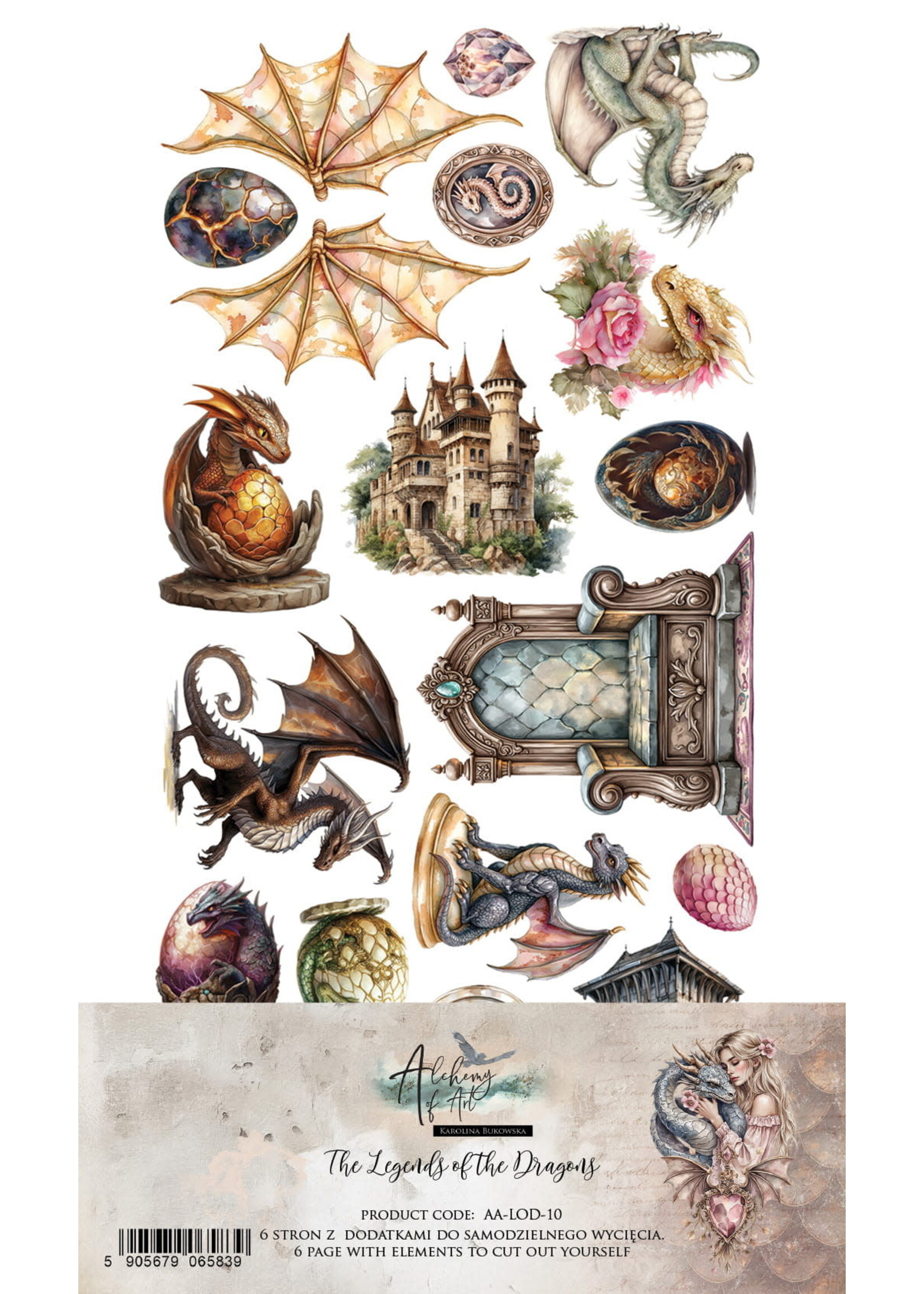 The Legends of the Dragons 6X12 Zestaw dodatków do samodzielnego wycięcia Legendy smoków AA-LOD-10