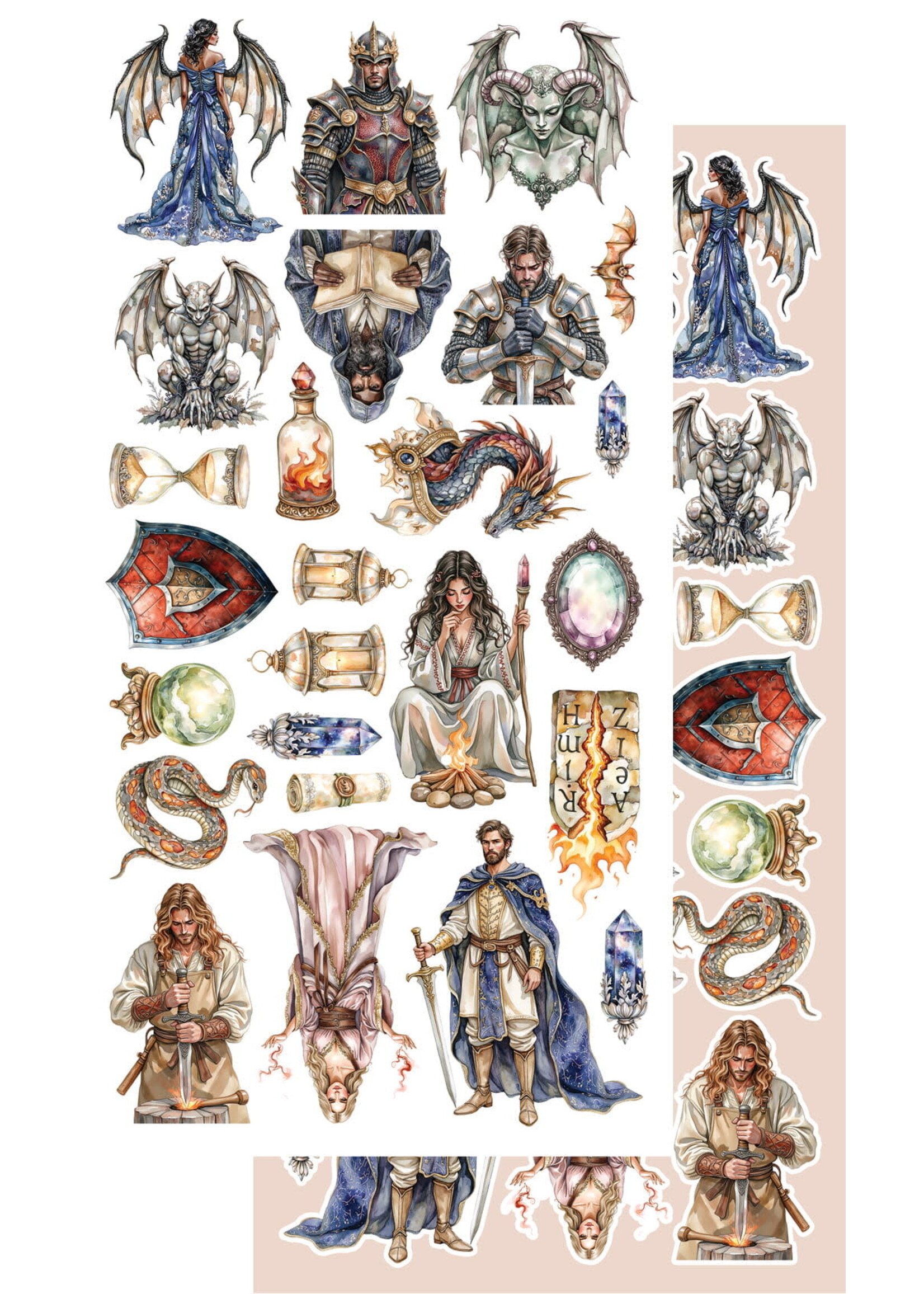 The Legends of the Dragons 6X12 Zestaw dodatków do samodzielnego wycięcia Legendy smoków AA-LOD-10