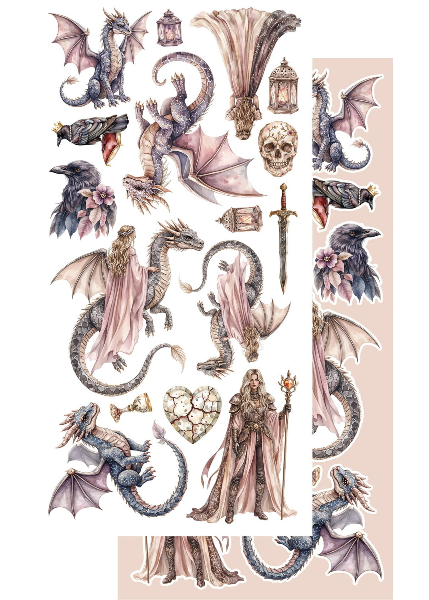 The Legends of the Dragons 6X12 Zestaw dodatków do samodzielnego wycięcia Legendy smoków AA-LOD-10