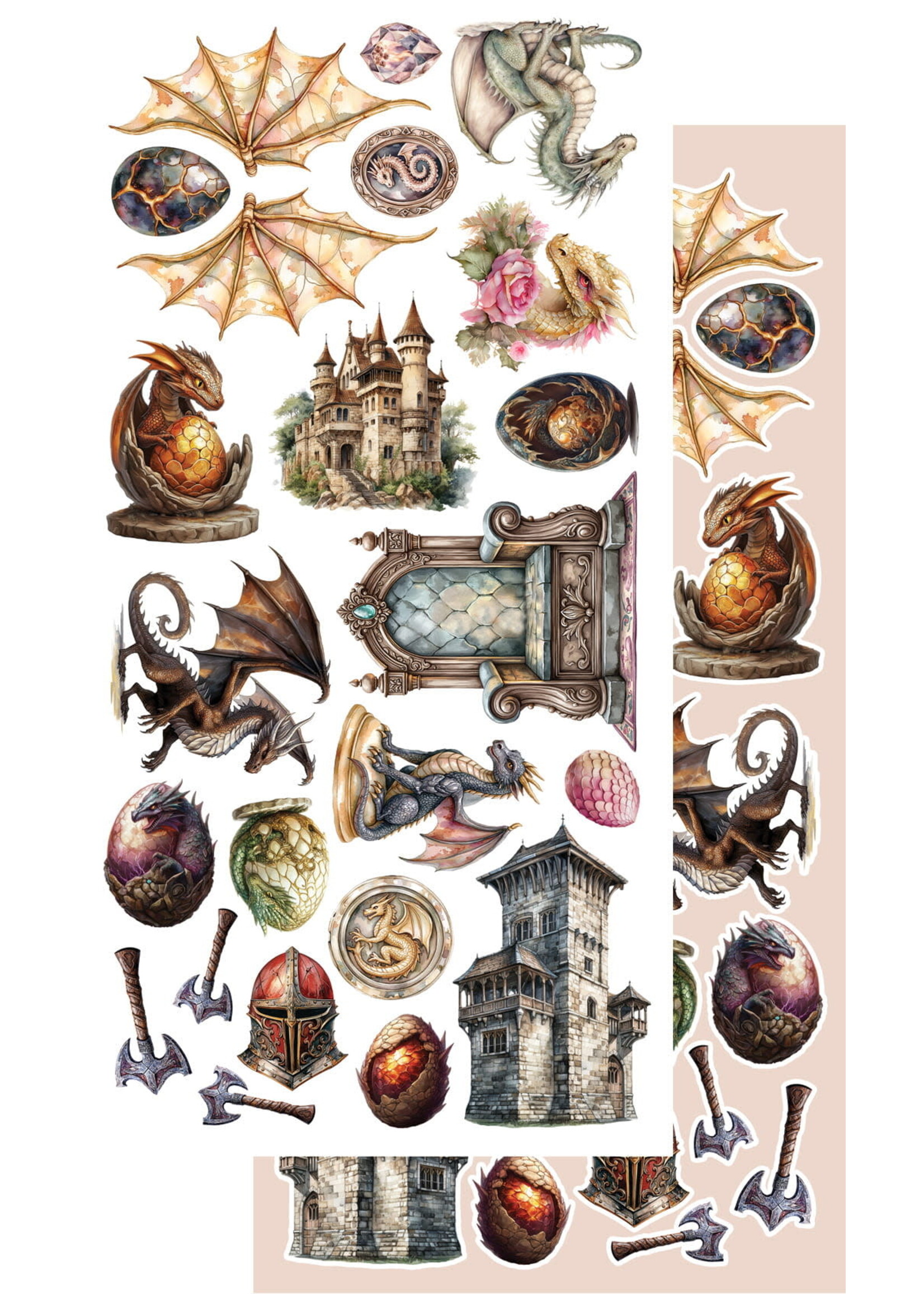 The Legends of the Dragons 6X12 Zestaw dodatków do samodzielnego wycięcia Legendy smoków AA-LOD-10