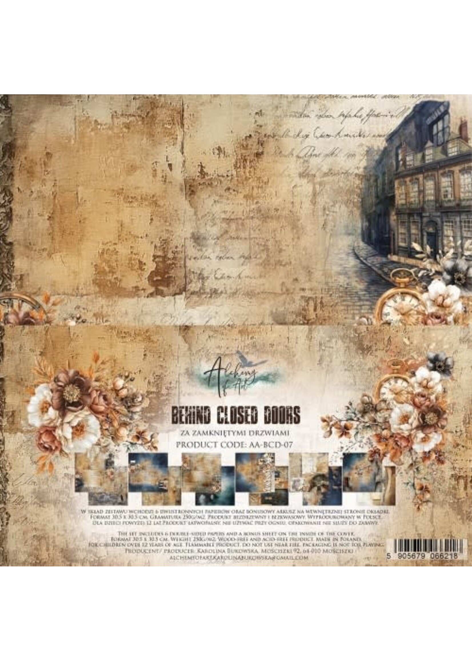 Behind Closed Doors Zestaw papierów do scrapbookingu 12x12 AA-BCD-07