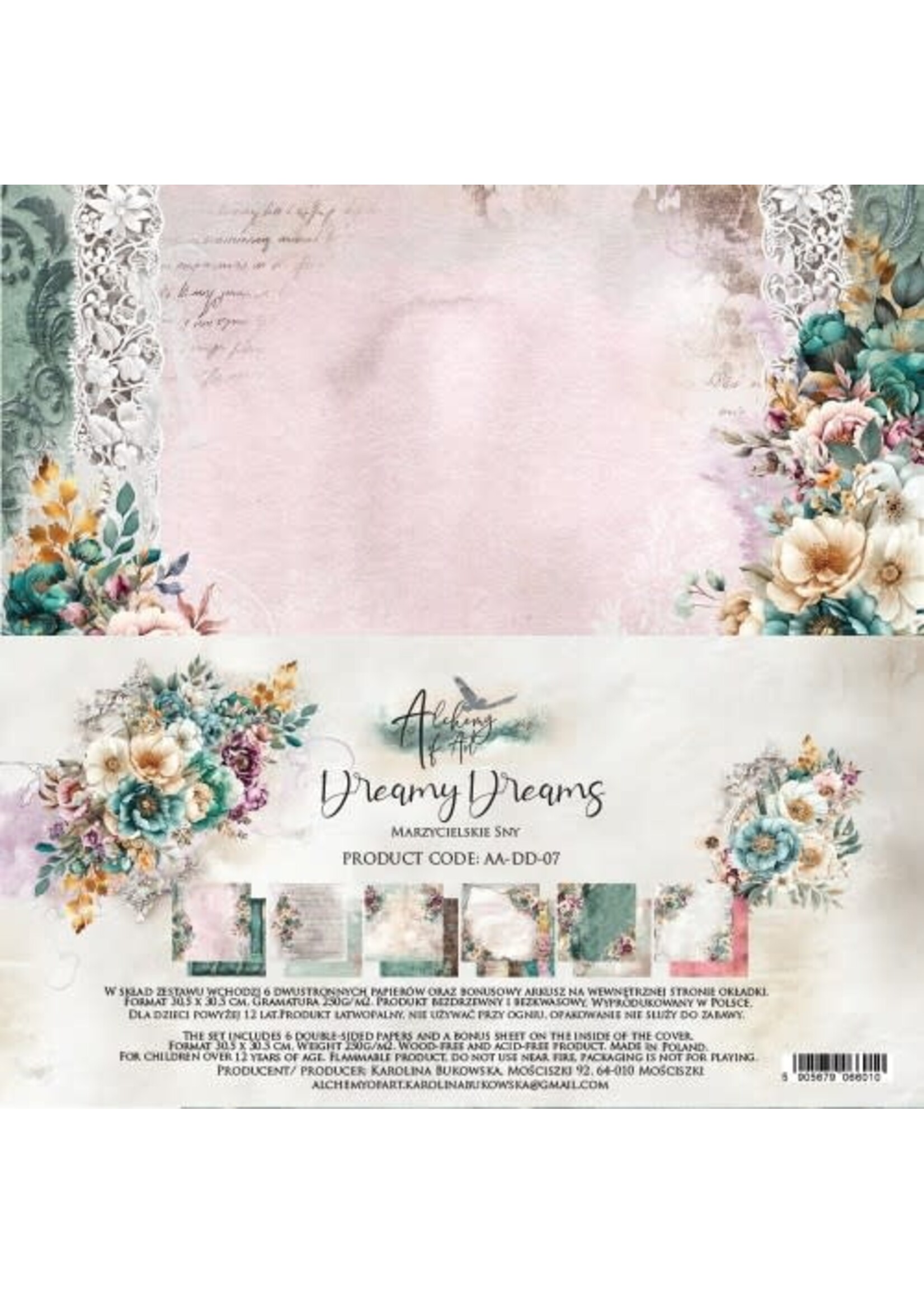 Dreamy Dreams- Zestaw papierów do scrapbookingu 12x12 AA-DD-07