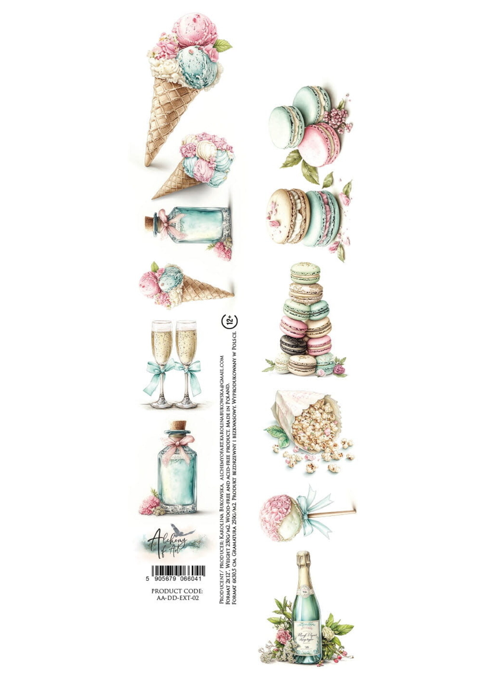 Dreamy Dreams- Arkusz do samodzielnego wycięcia 2x12 AA-DD-EXT-02