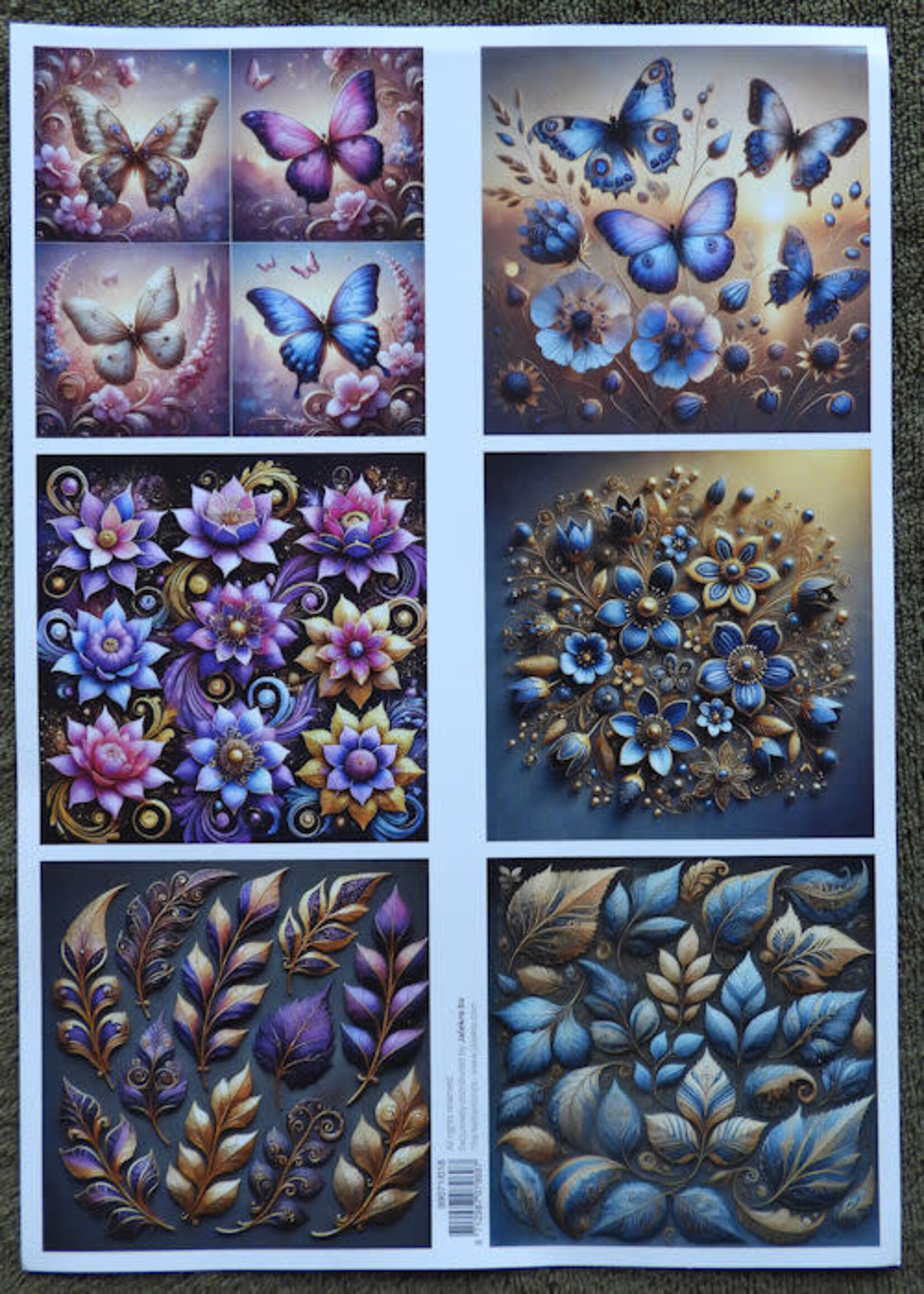 A4 achtergrond knipvel bij Fairybells combi/voordeelset 2