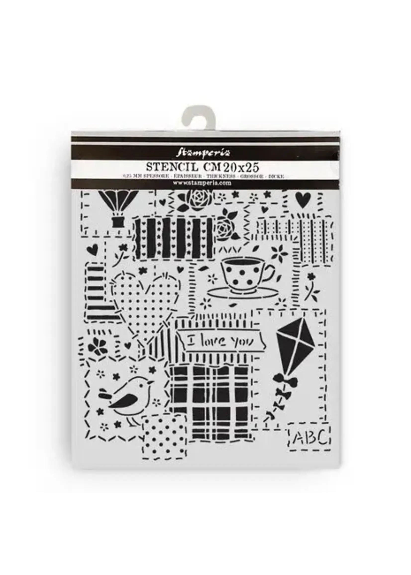 Family Thick Stencil 20x25cm Patchwork (KSTD197)