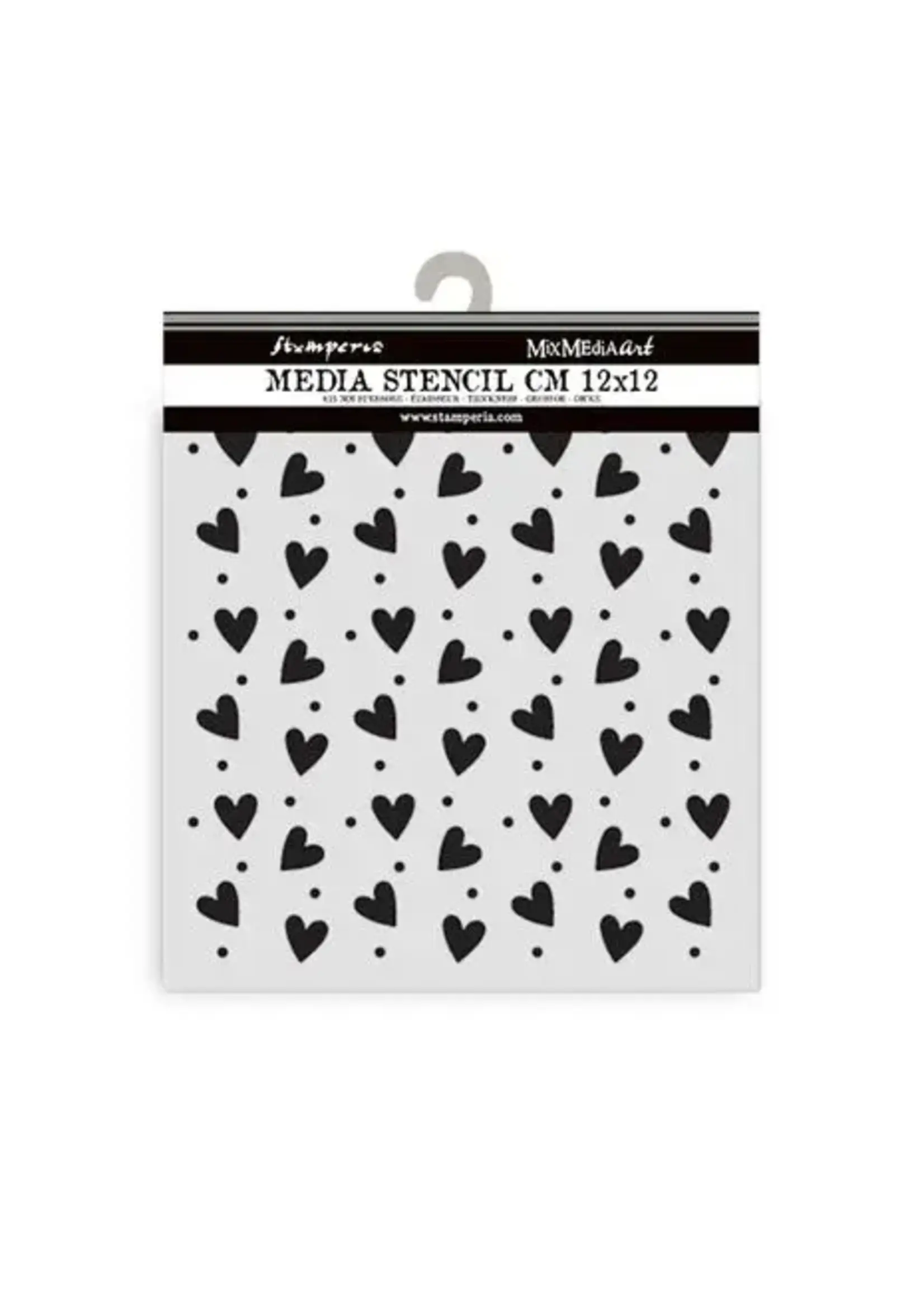 Family Thick Stencil 12x12cm Heart Texture (KSTDS68)