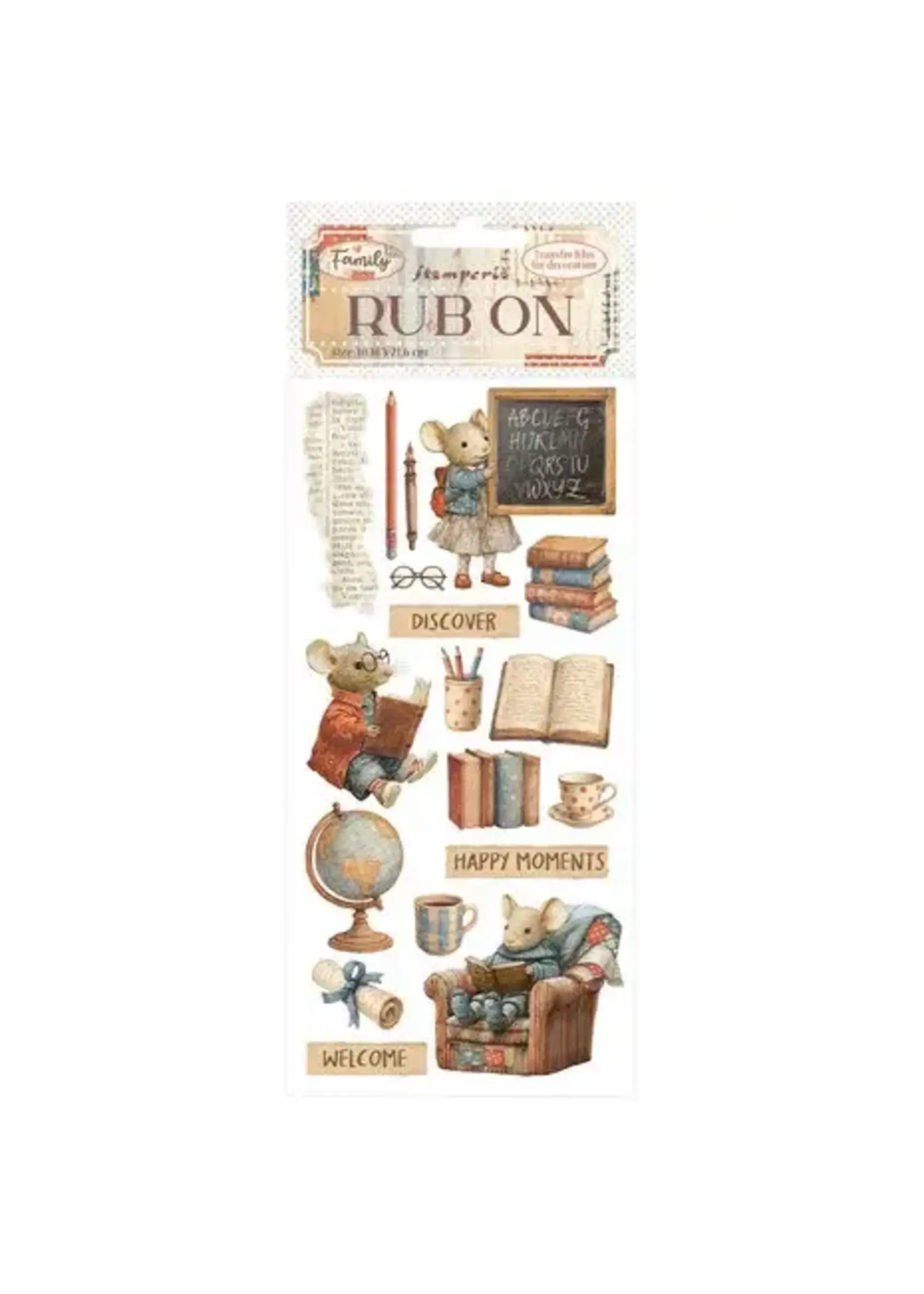Family Rub-On 8,33x2,36 Inch Happy Moments (DFLRB216)