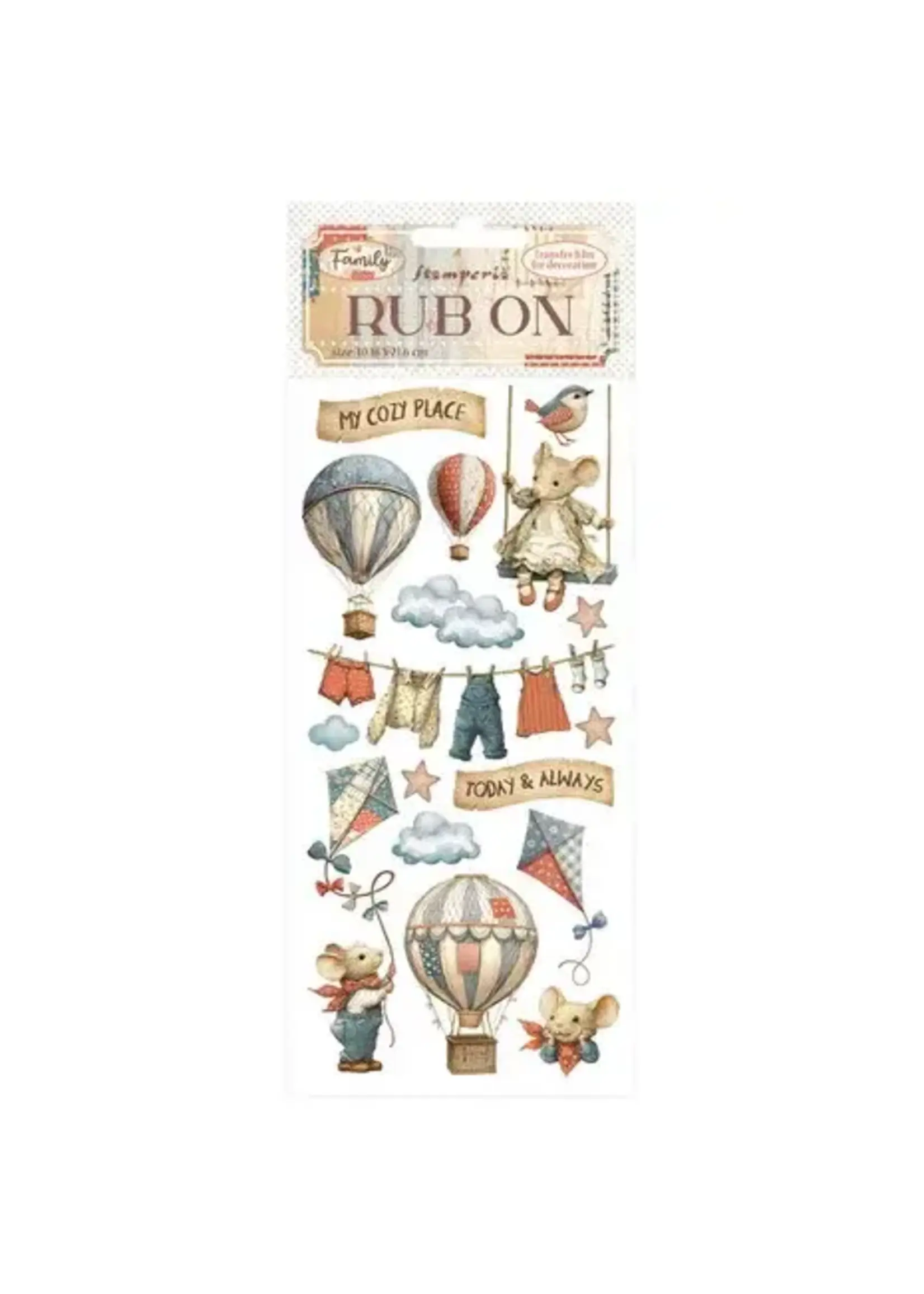 Family Rub-On 8,33x2,36 Inch Air Balloons (DFLRB218)