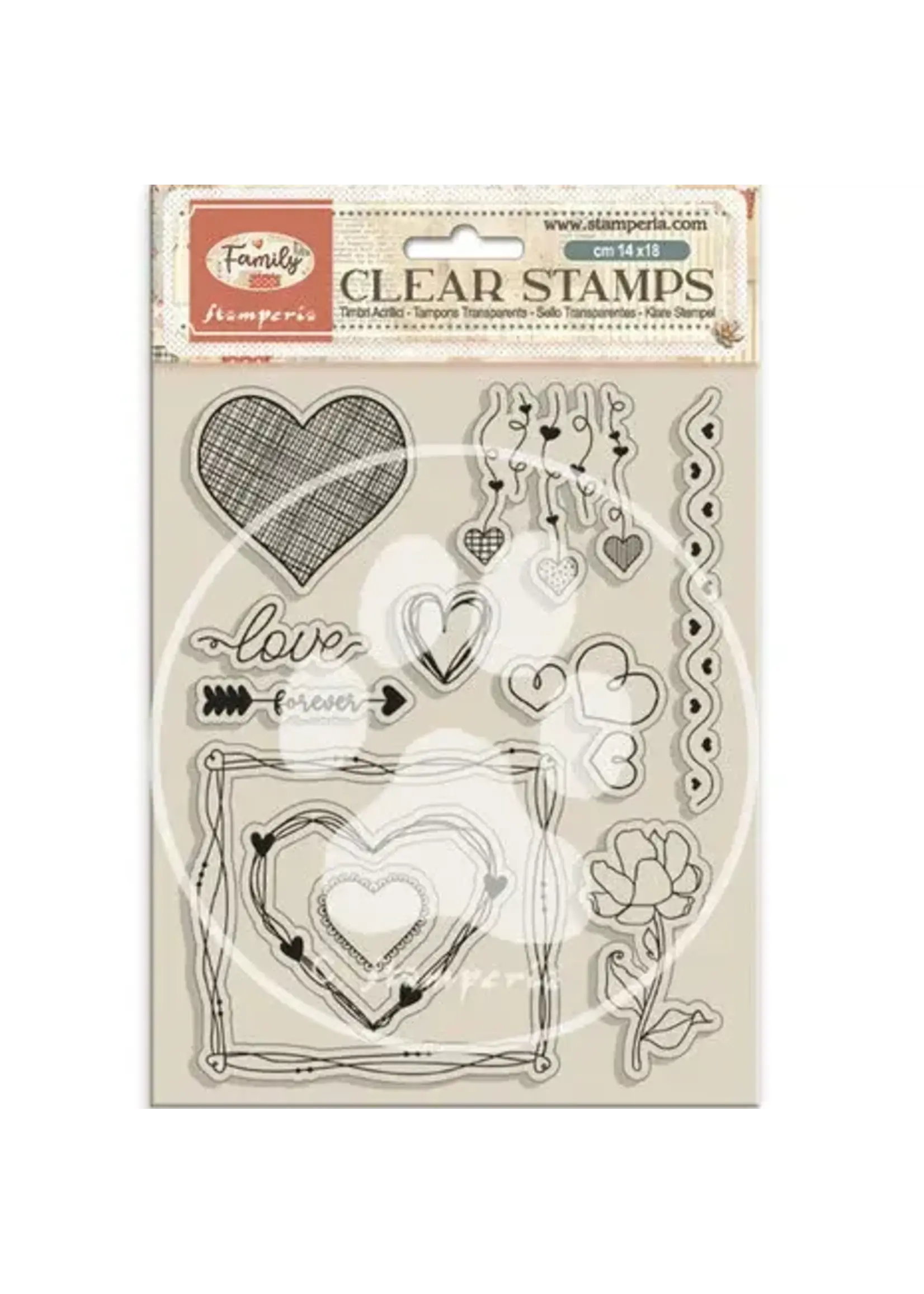 Family Clear Stamp Hearts (WTK234)