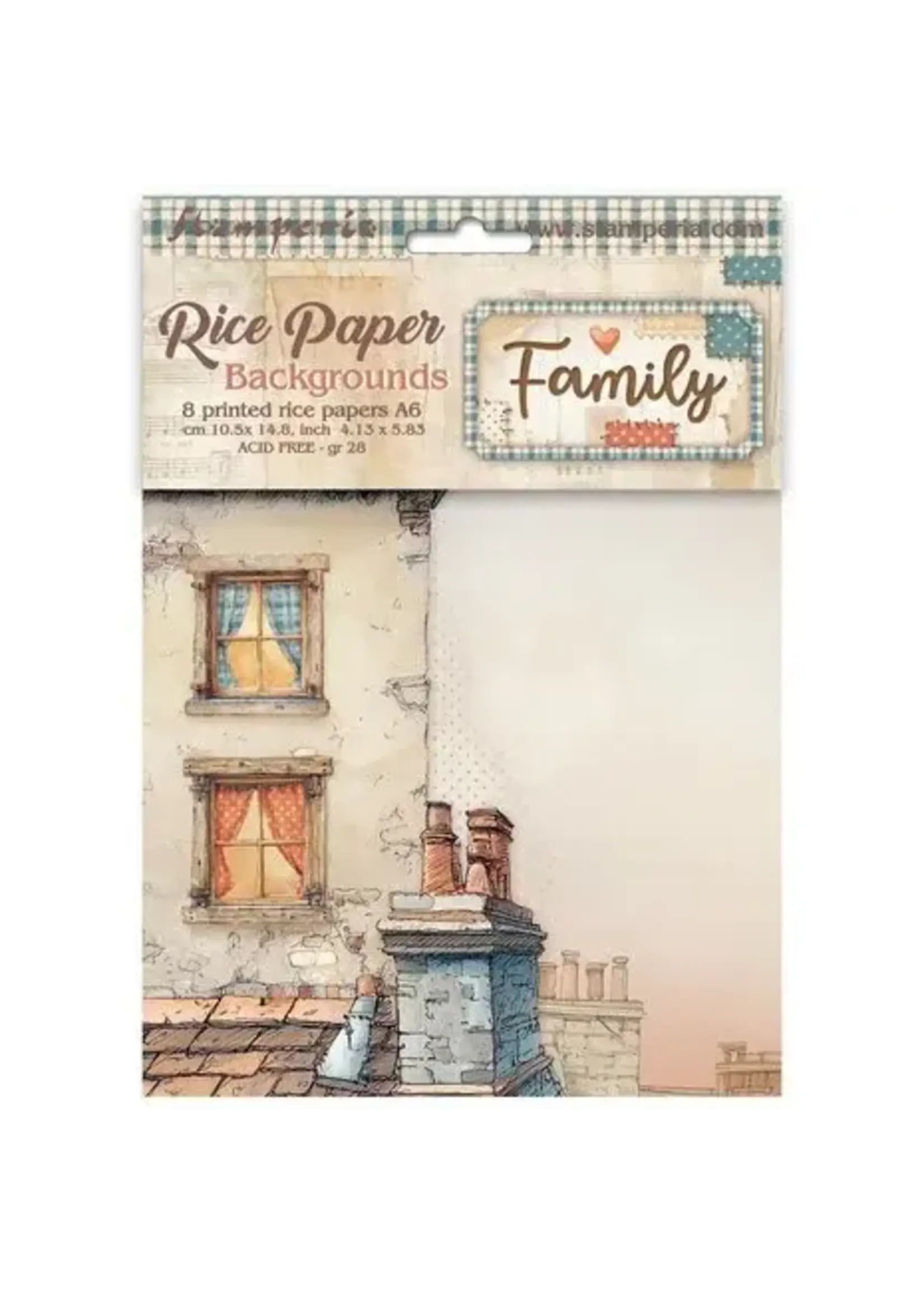 Family A6 Rice Paper Backgrounds (8pcs) (DFSAK6049)