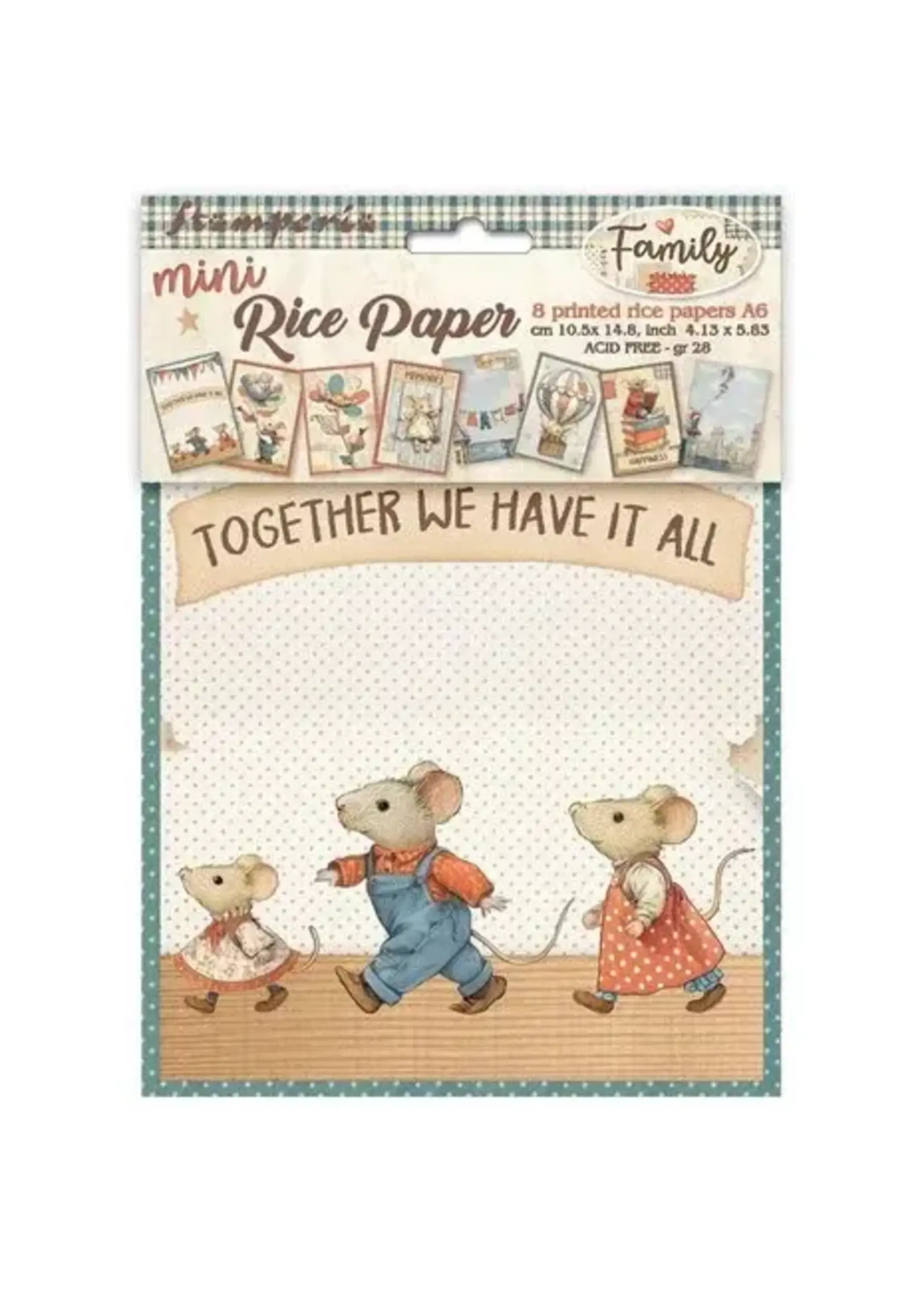 Family A6 Mini Rice paper (8pcs) (DFSA6X03)