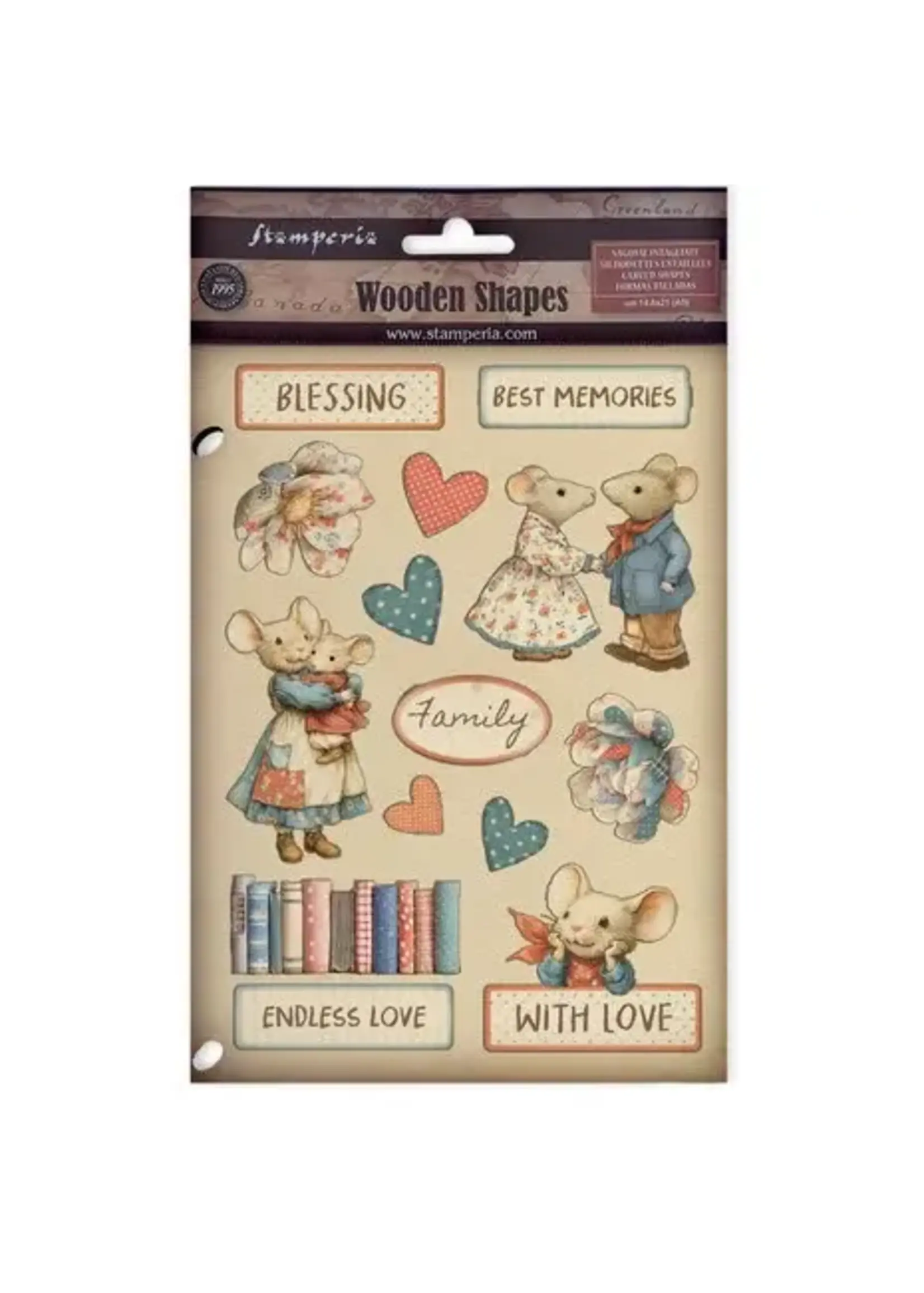 Family A6 Colored Wooden Shape (KLSP192)