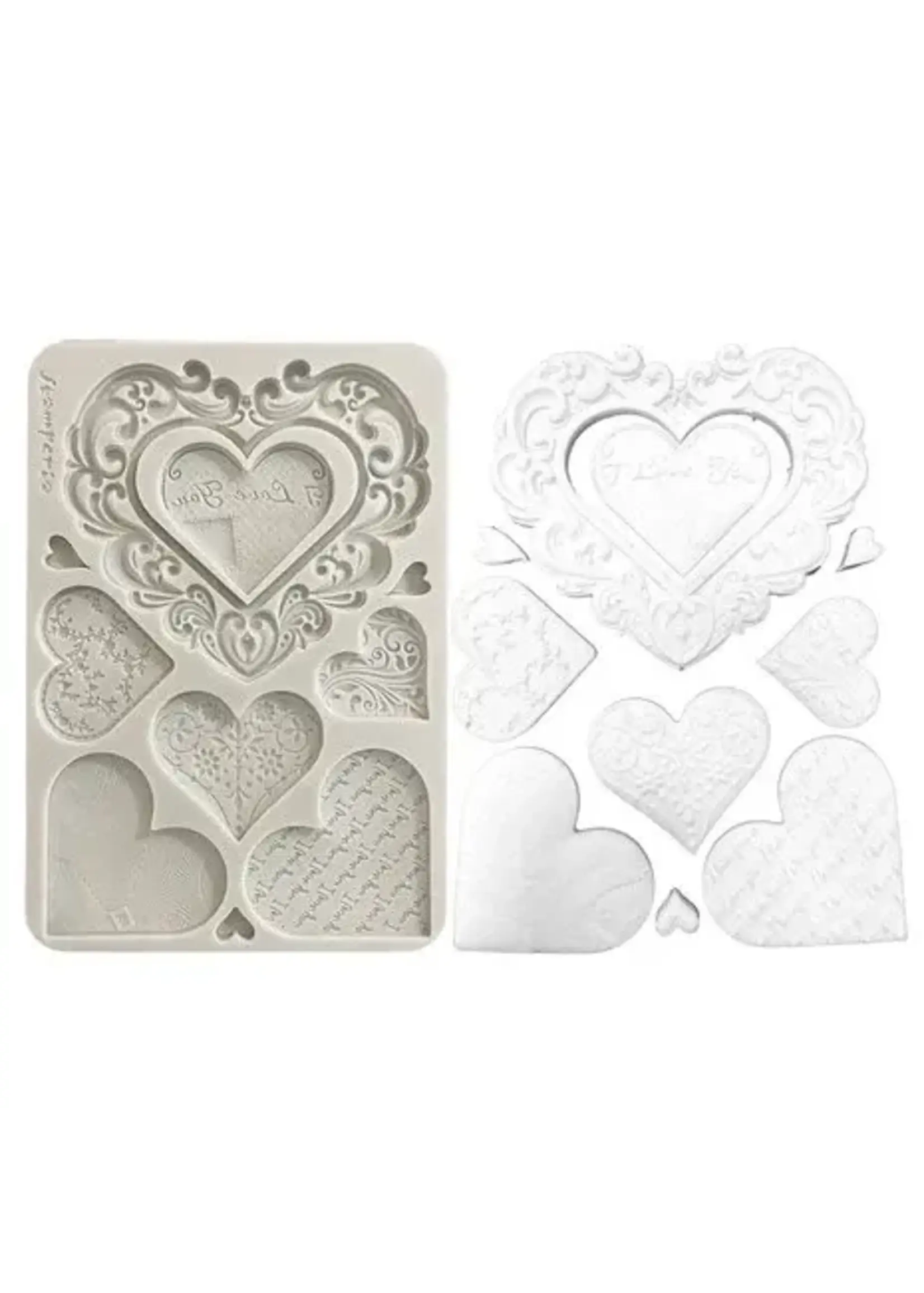 Family A5 Silicon Mould Hearts (KACMA600)