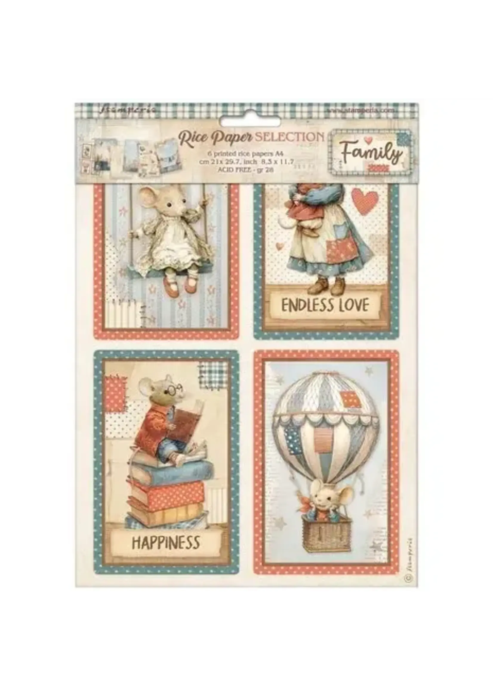 Family A4 Rice Paper Selection (6pcs) (DFSA4XFL)