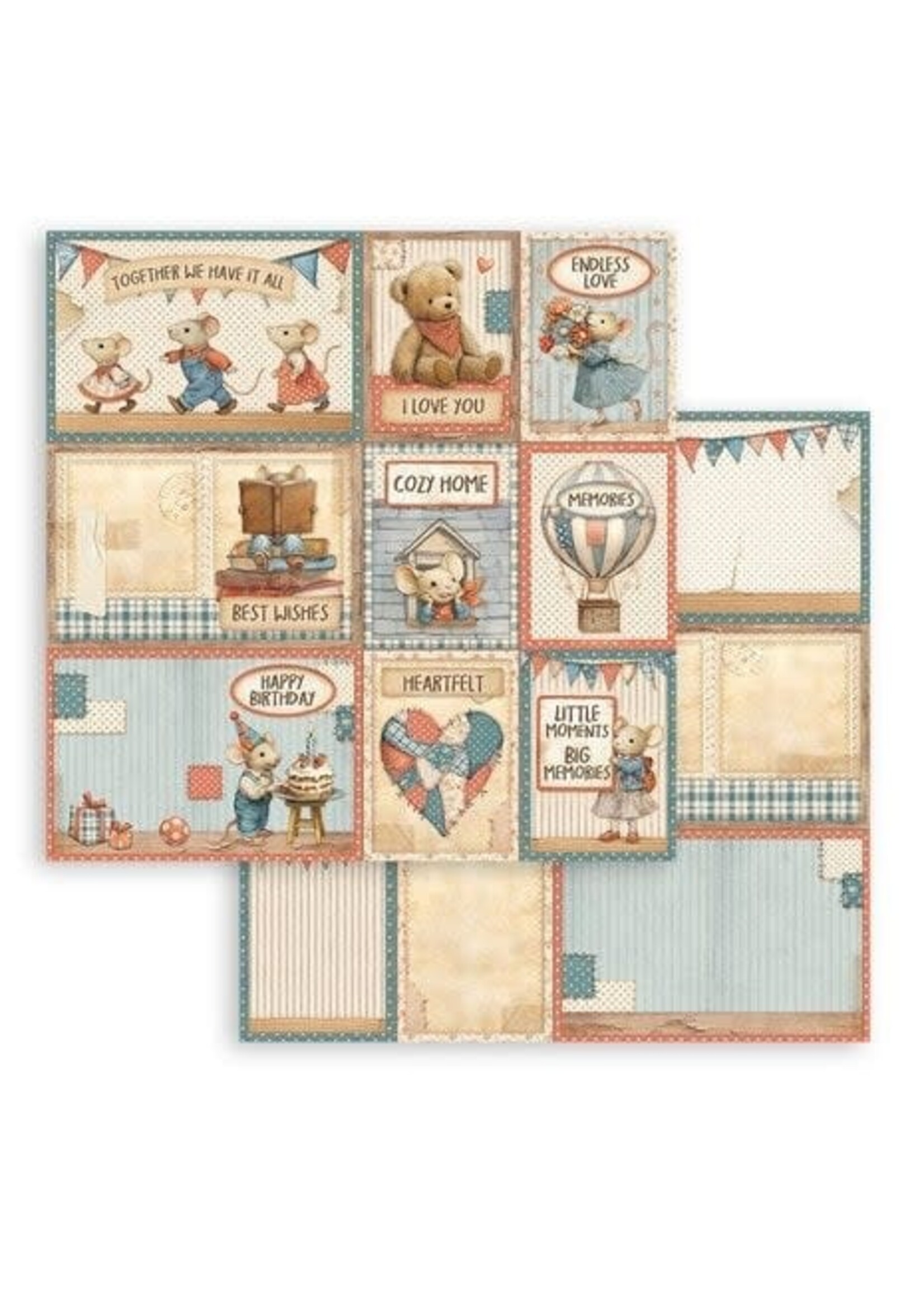 Family 12x12 Inch Paper Sheet Assorted Cards (1pcs) (SBB1121)