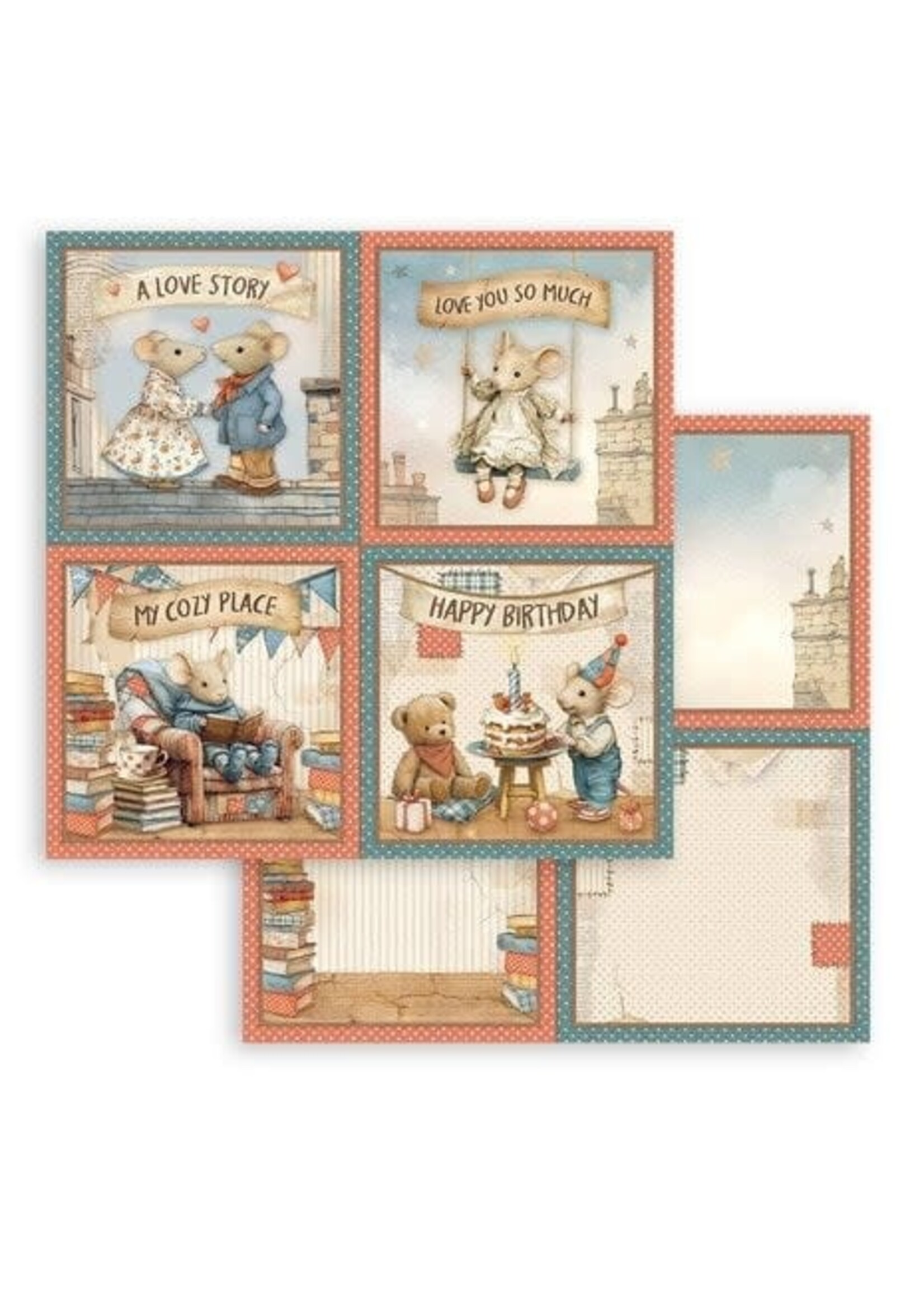 Family 12x12 Inch Paper Sheet 4 Cards (1pcs) (SBB1119)