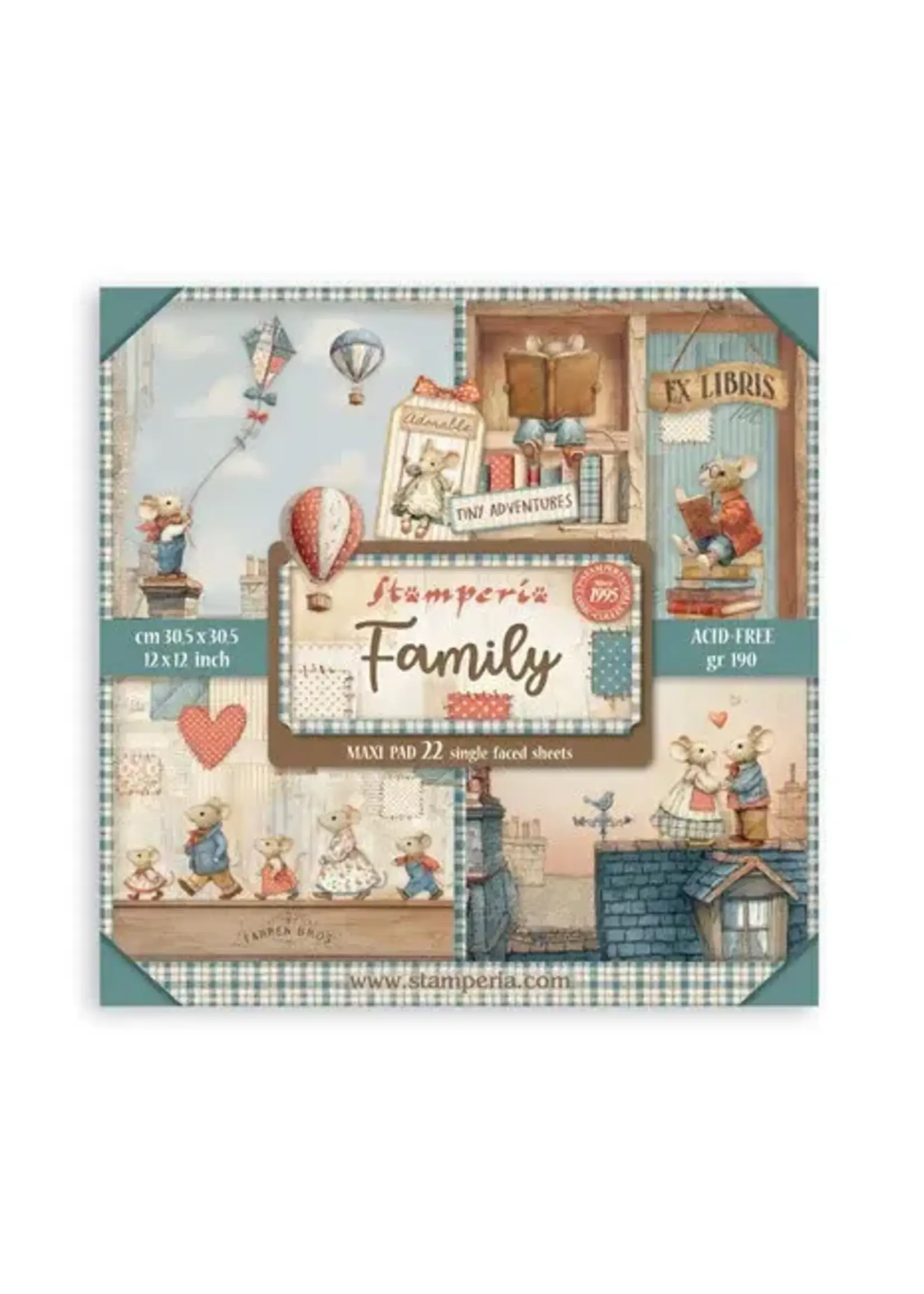Family 12x12 Inch Maxi Paper Pack (Single Face) (SBBXLB33)