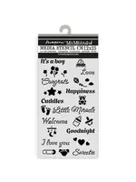 Baby Thick Stencil 12x25cm Quotes (KSTDL144)