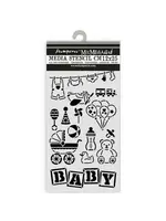 Baby Thick Stencil 12x25cm Elements (KSTDL145)