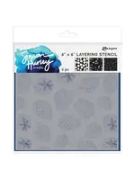 Simon Hurley create. Layering Stencils 6x6 Inch Very Berry (3pcs) (HUS88820)