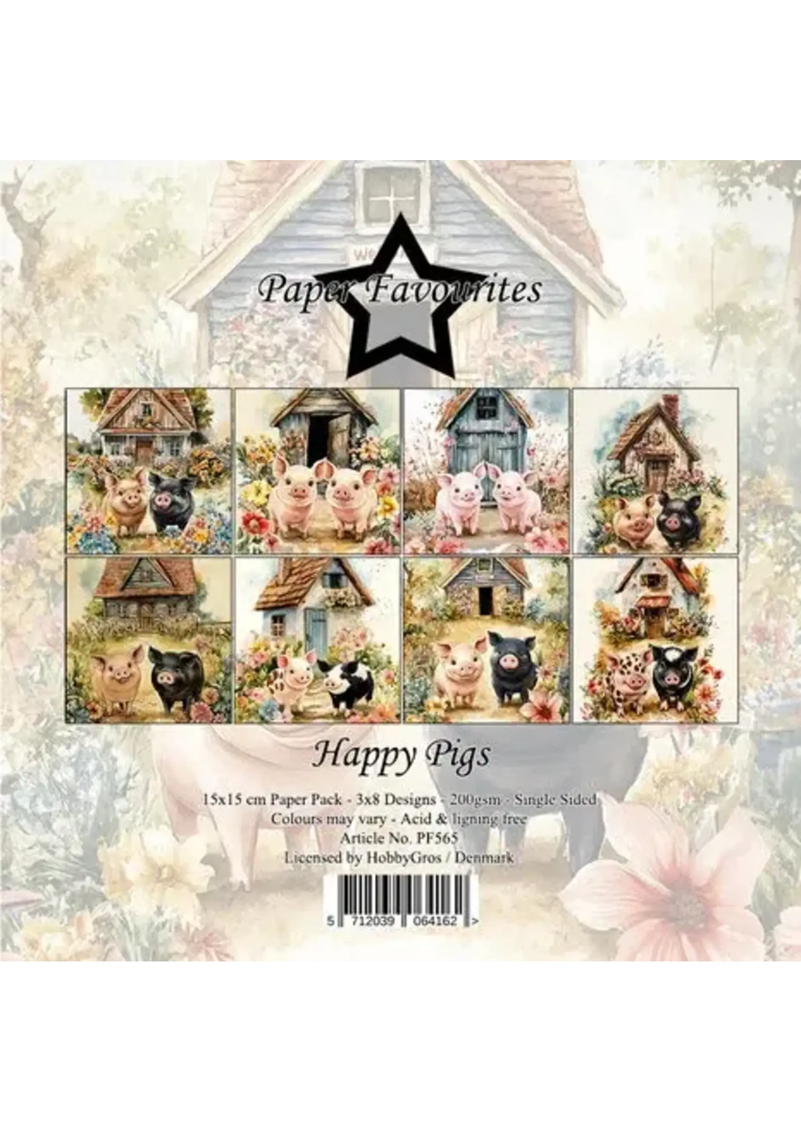 Happy Pigs 6x6 Inch Paper Pad (PF565)