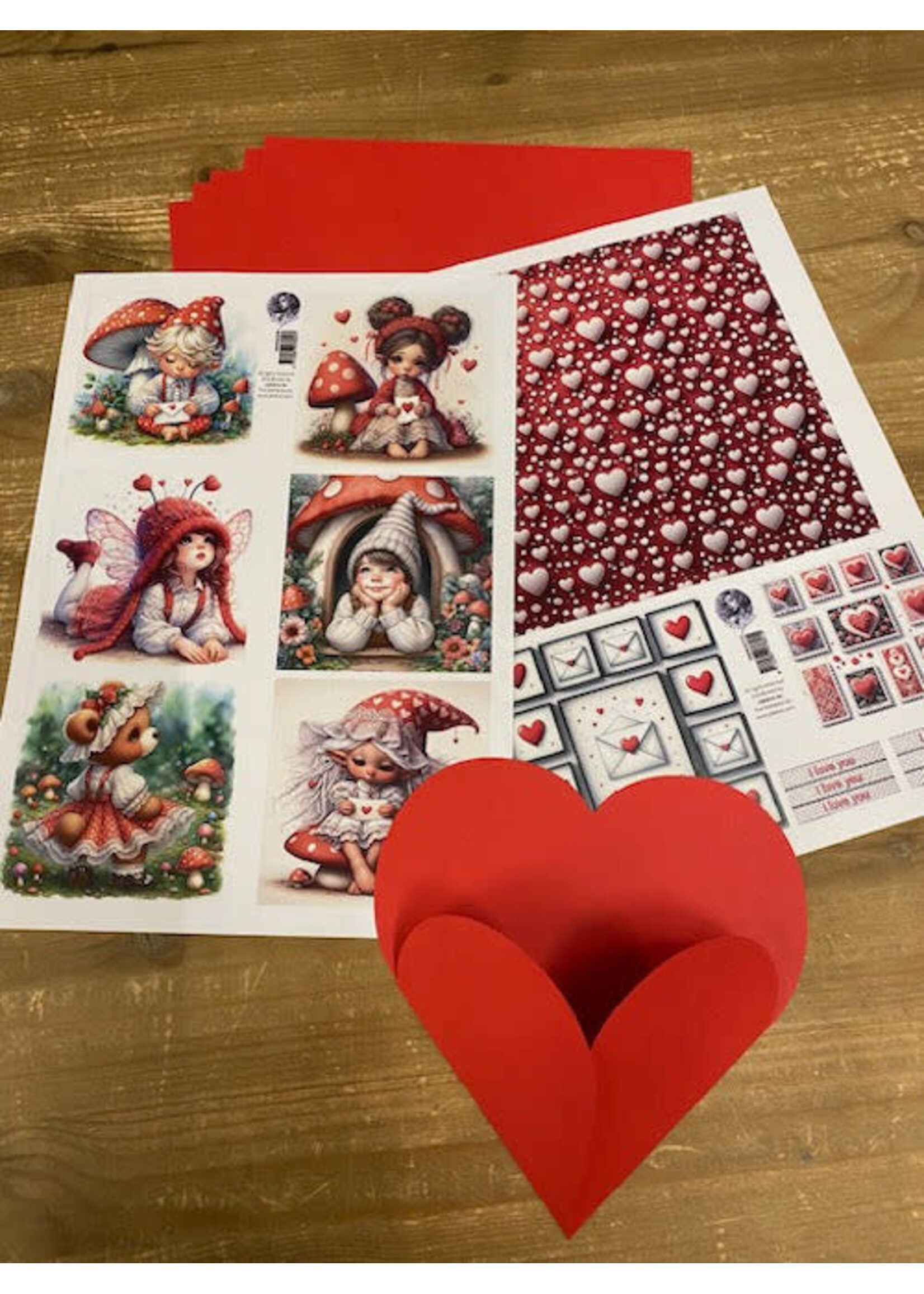 Fairybells pakketje - Valentijn & liefde - Limited Edition  bestaat uit: 2 knipvellen 1 stansvel 5 karton