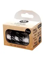 Hip Hip Hooray Black Transparent Stickers on Roll (SL-ES-STIC57)